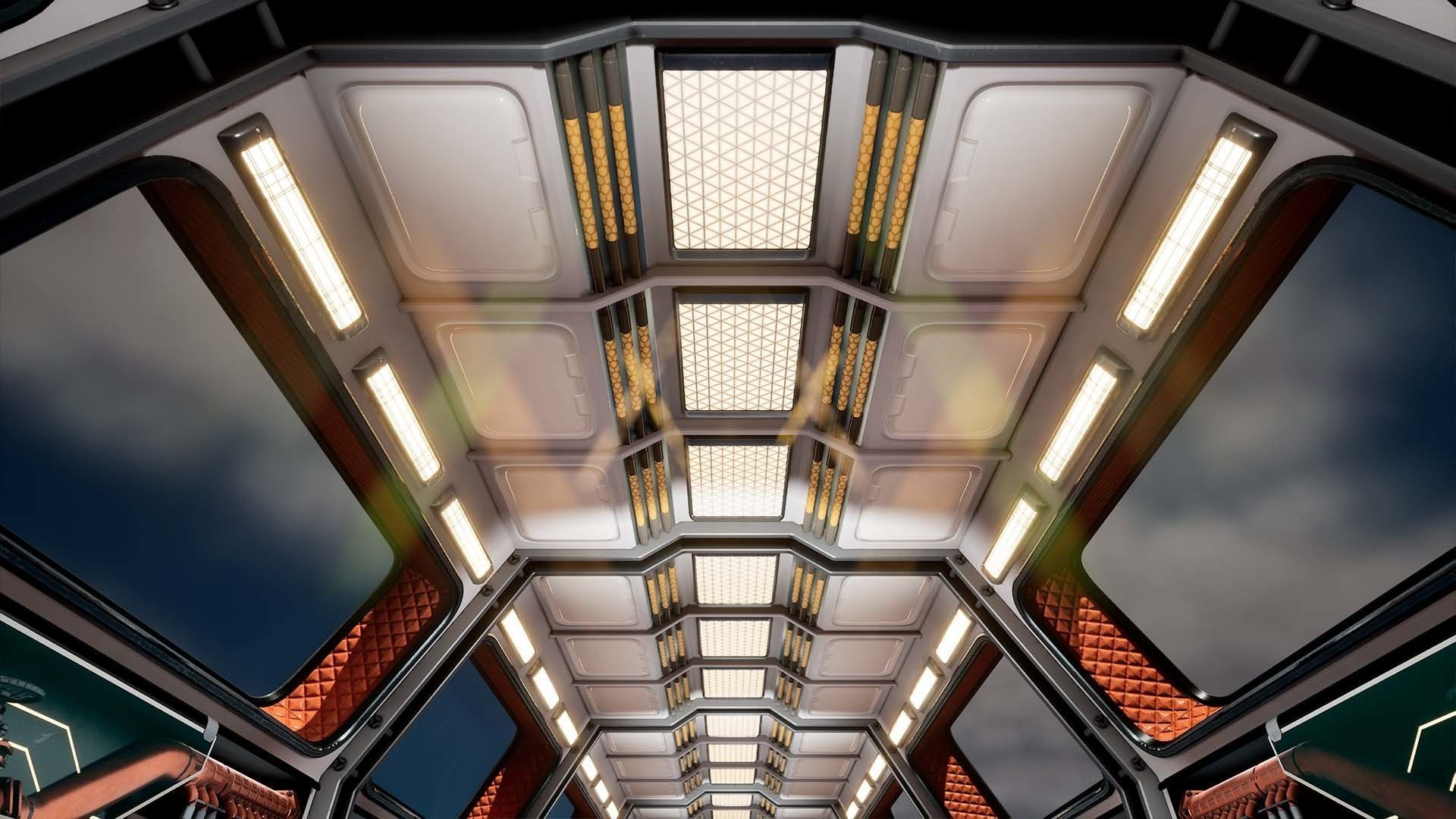 Modular Sci-Fi corridor vol 1 no texture  Low-poly 3D model_2