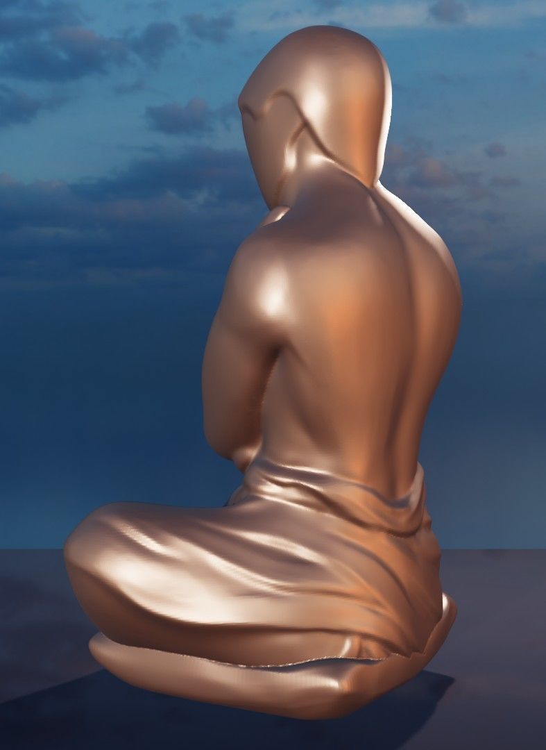 3D model for 3D printers Father holding his child in his arms 3D print model_6