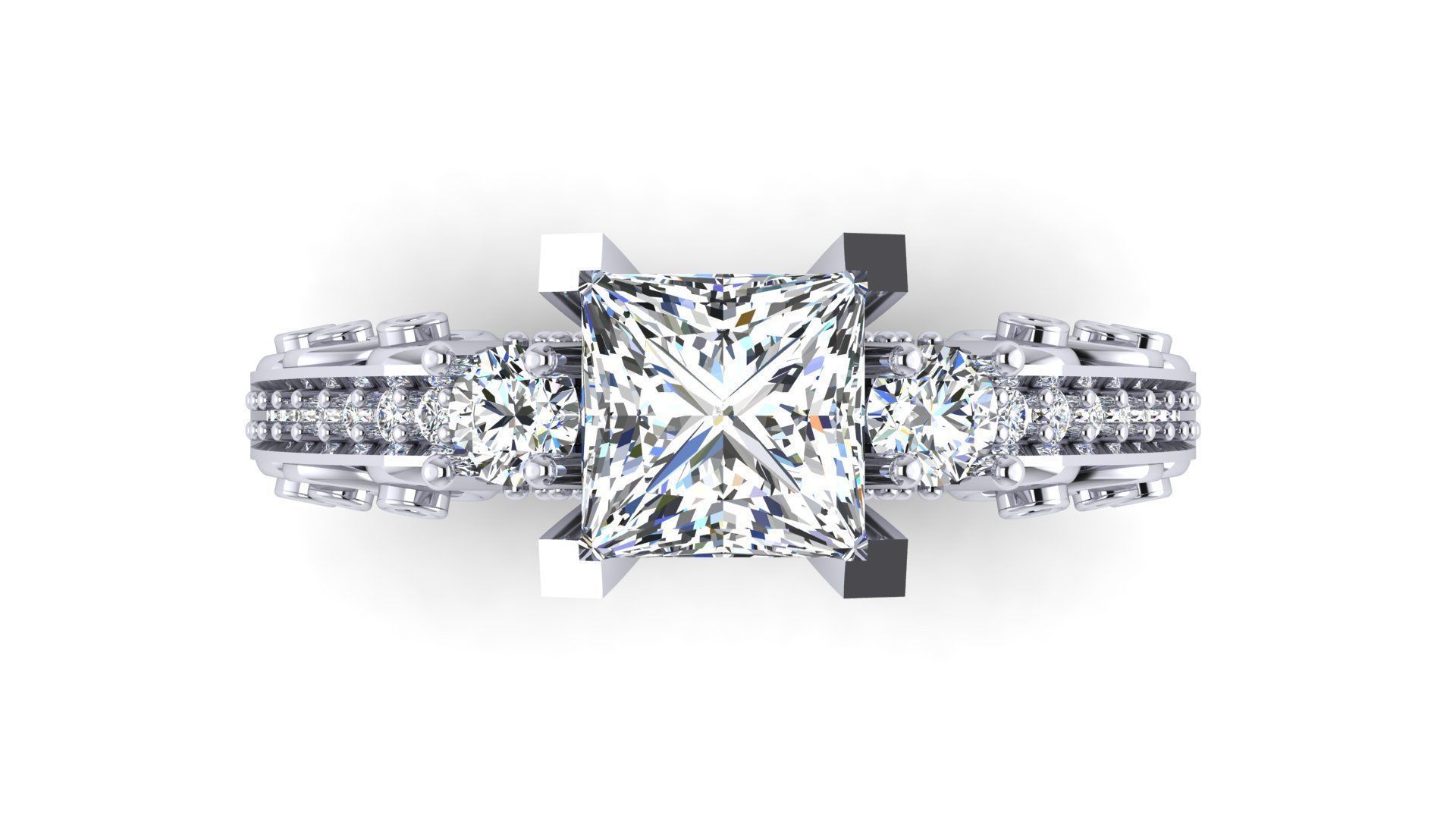 princess ring 3D print model_1