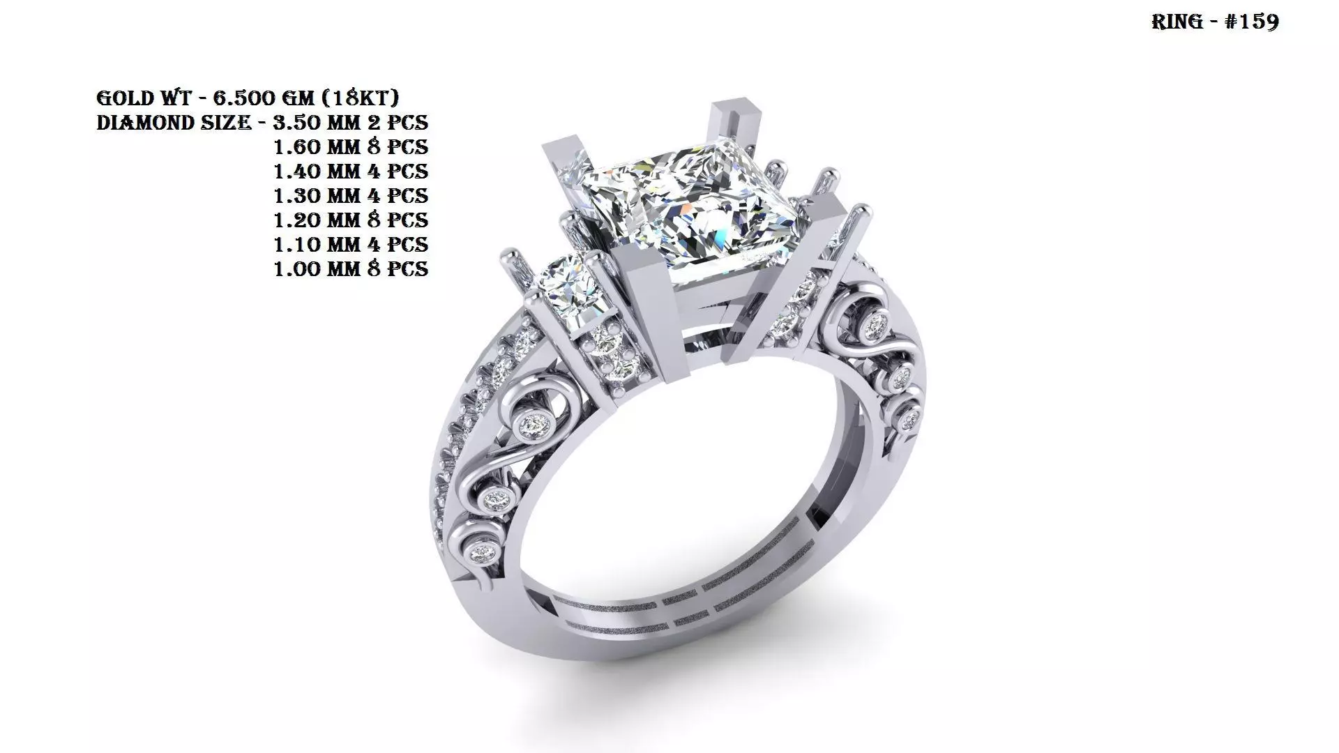 princess ring 3D print model_0