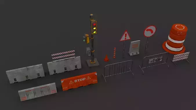 Barriers and Traffic Light Pack