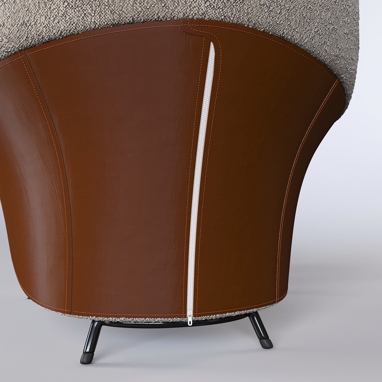 Armchair with ottoman Vagrant 3D model_3