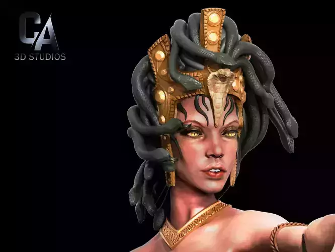 Medusa 3D Print little mermaid statue