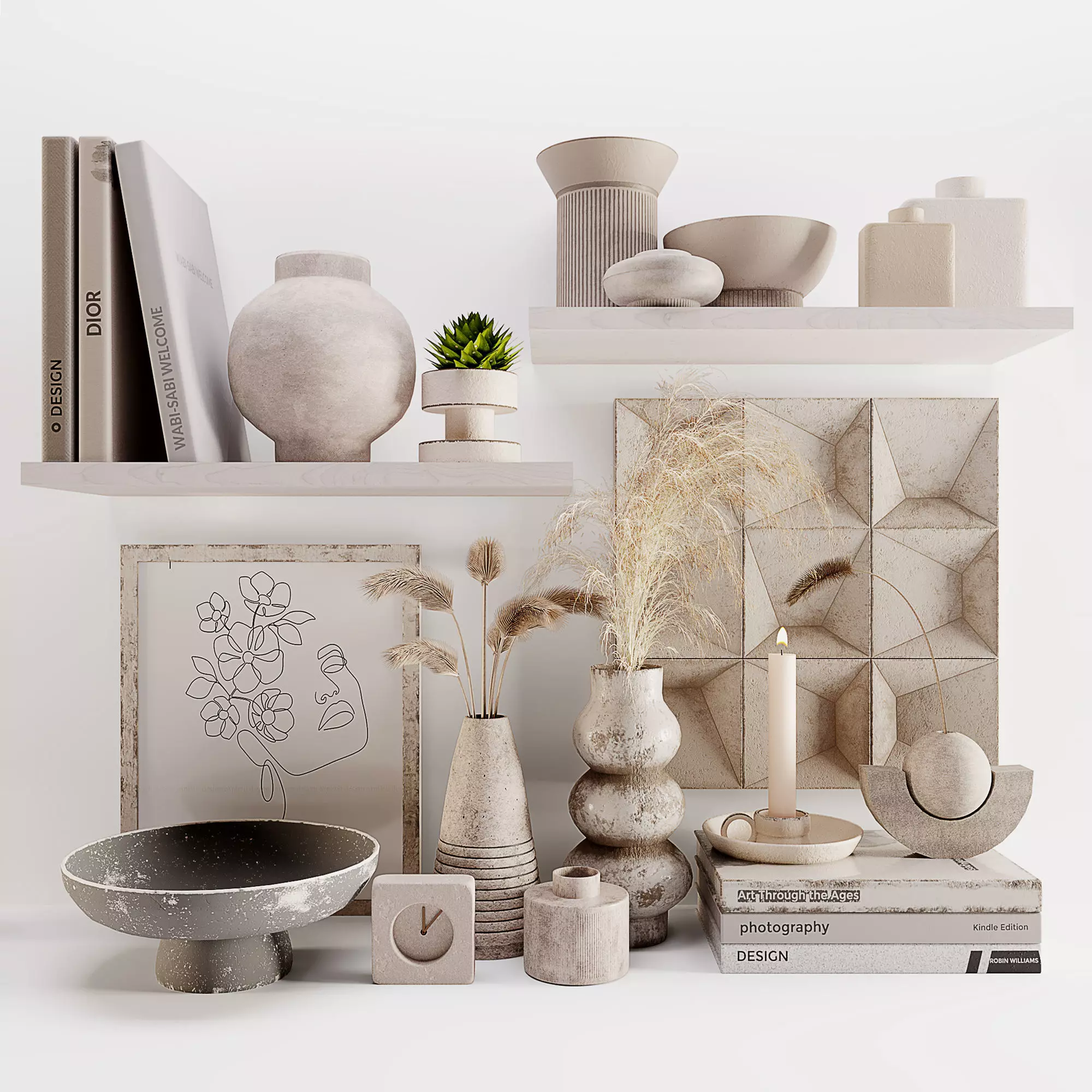 Decorative Set 05 3D model_0