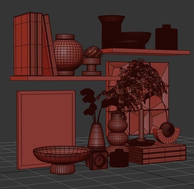 Decorative Set 05 3D model_6