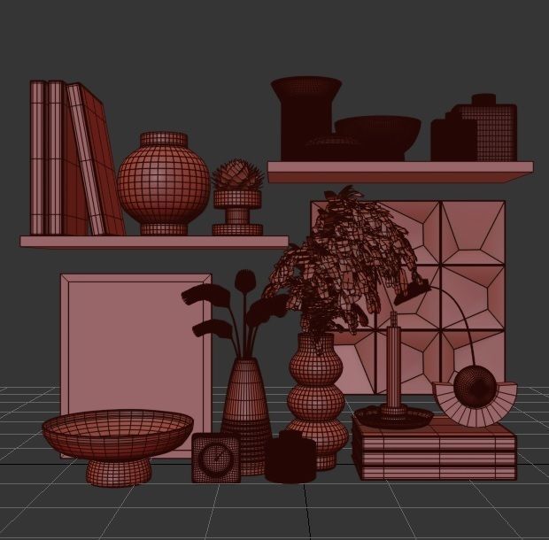 Decorative Set 05 3D model_5