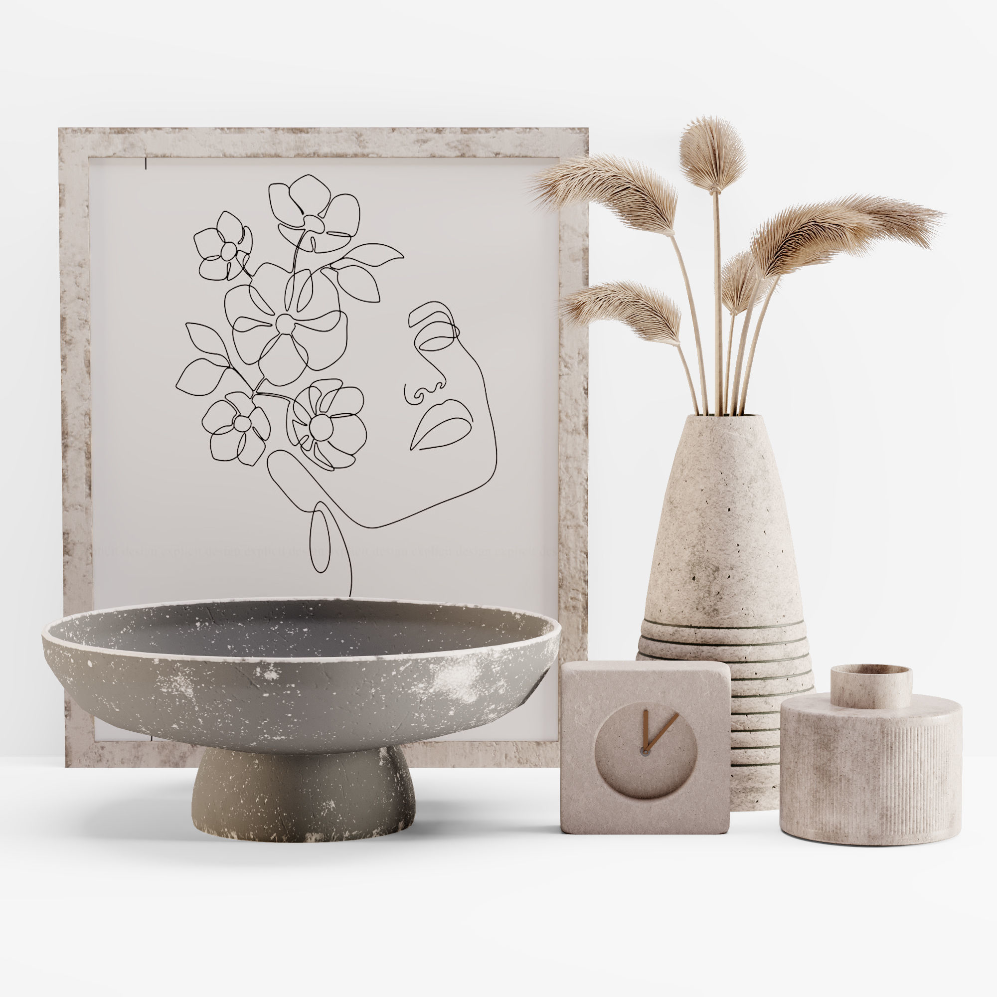 Decorative Set 05 3D model_2