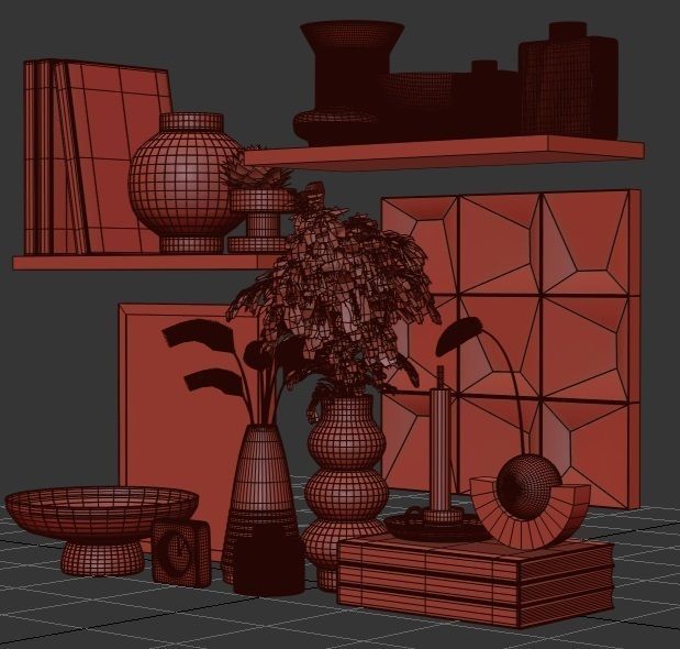 Decorative Set 05 3D model_7