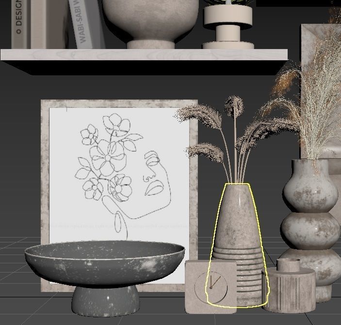 Decorative Set 05 3D model_10