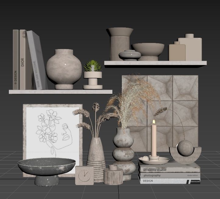 Decorative Set 05 3D model_8