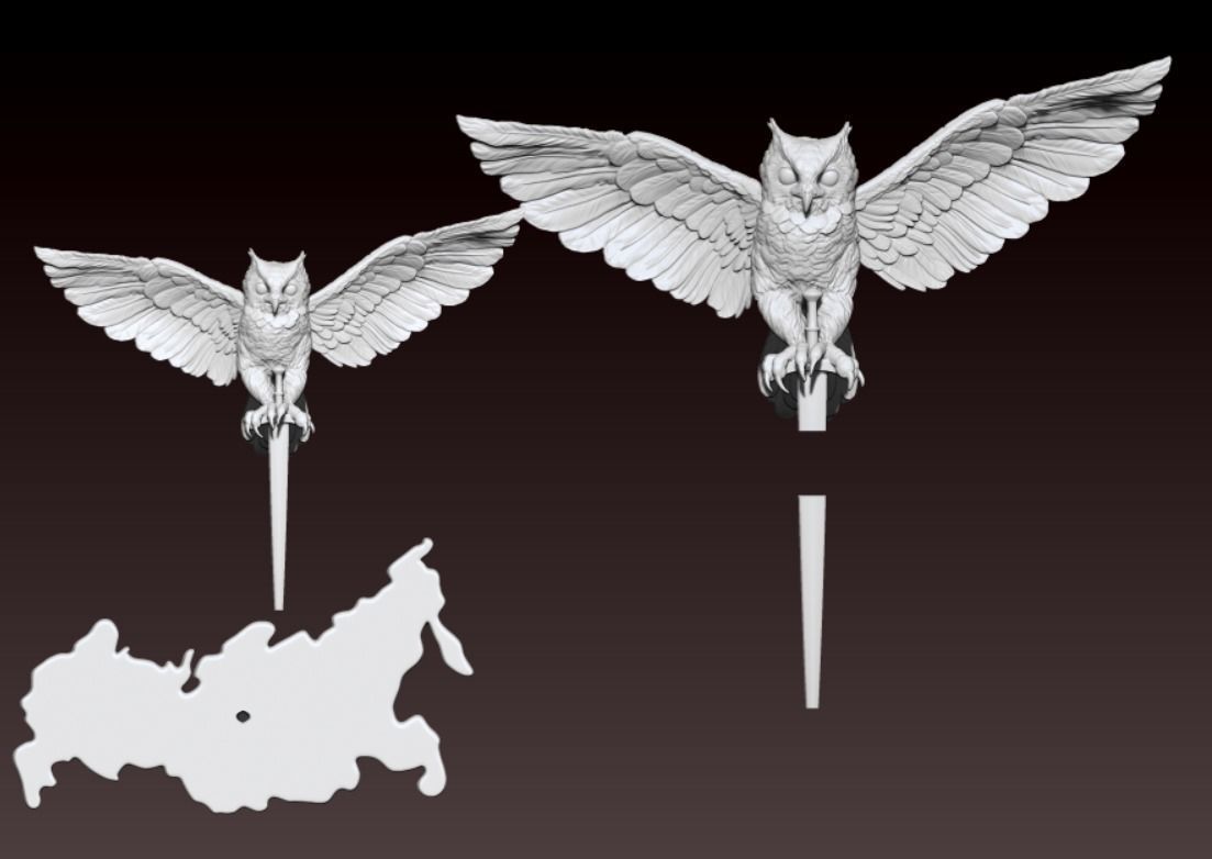 Owl Emblem of the Main Intelligence Directorate  3D print model_5