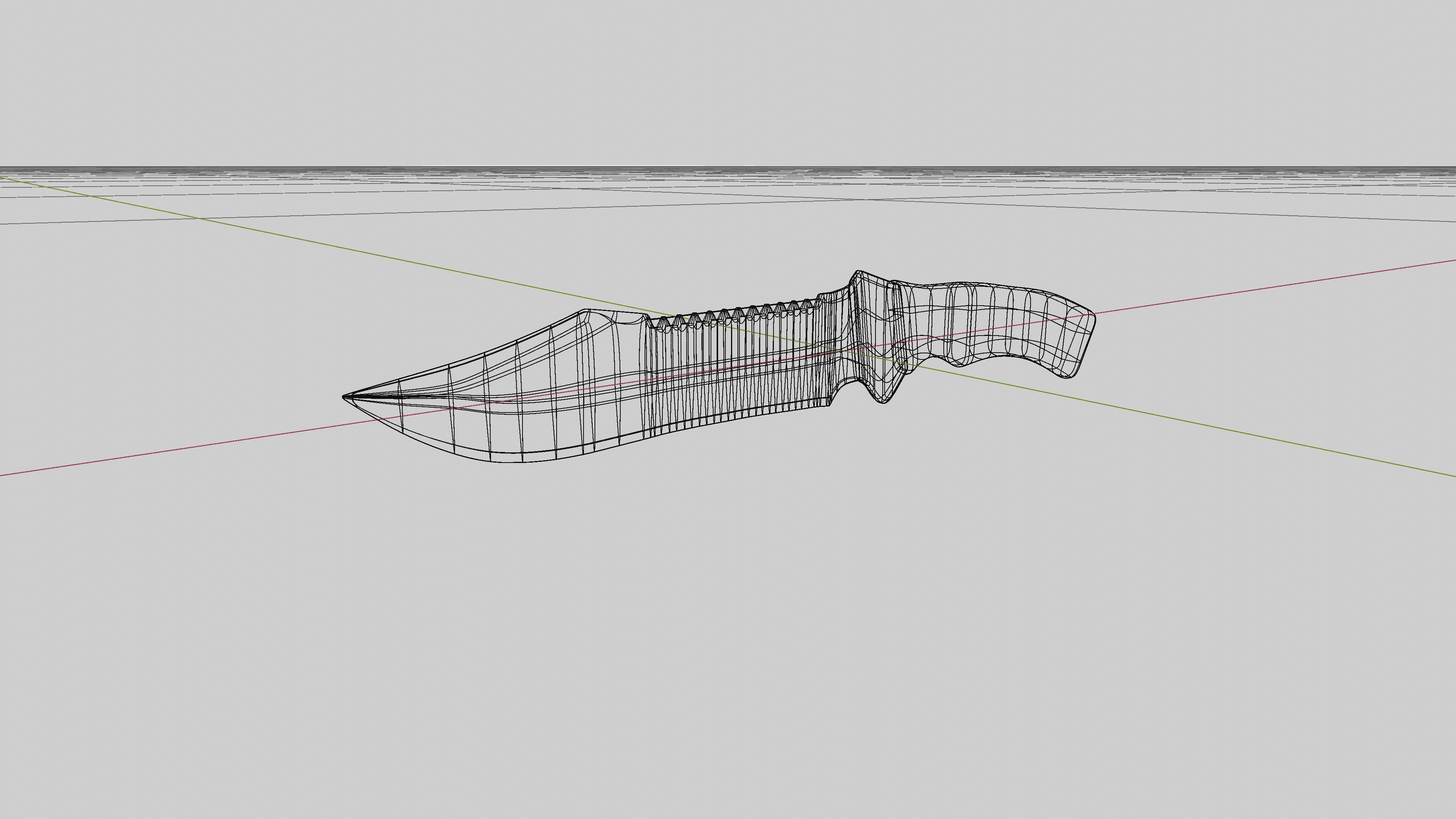 Hunting Knife Free 3D model_4