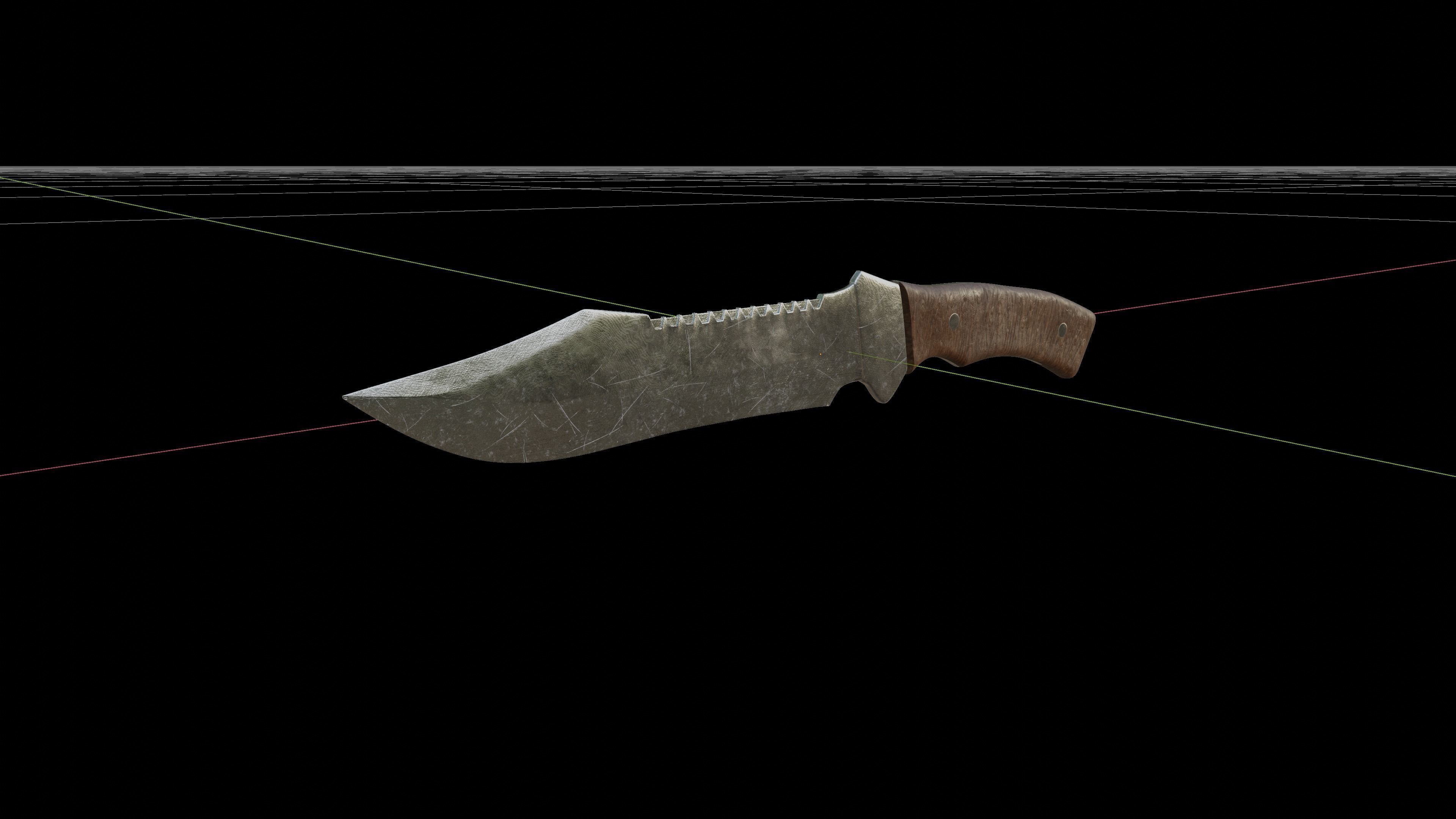 Hunting Knife Free 3D model_3