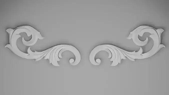 Ornament pair of ornate scrolls