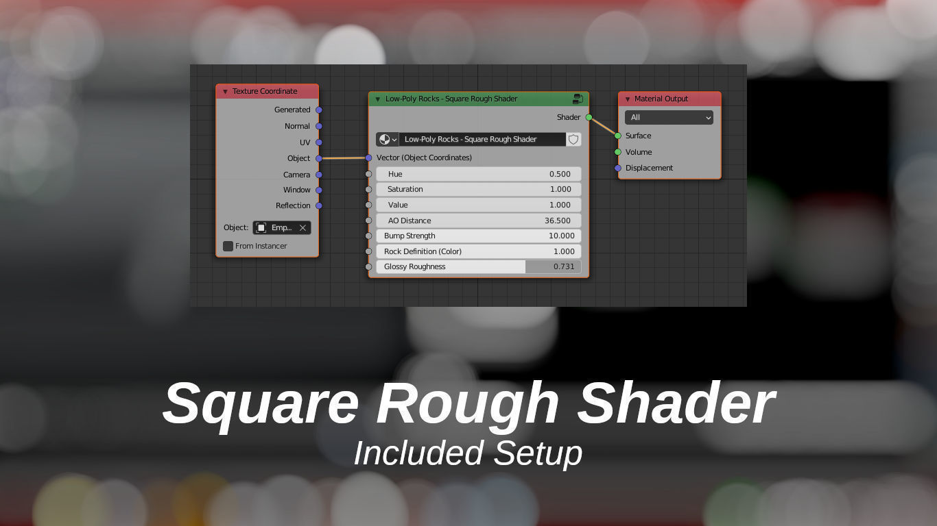 For Anime in Blender - 4 Rock Shaders 3D model_5