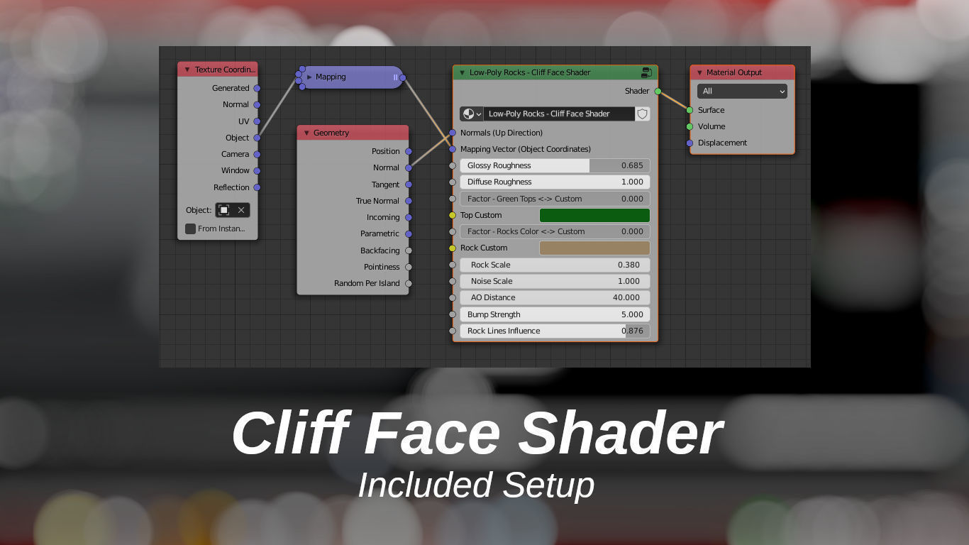 For Anime in Blender - 4 Rock Shaders 3D model_1