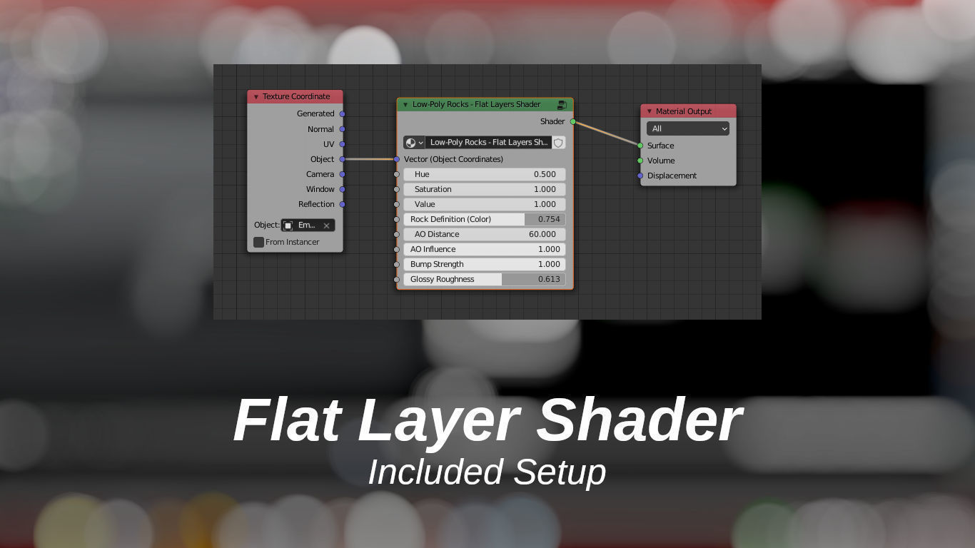 For Anime in Blender - 4 Rock Shaders 3D model_4