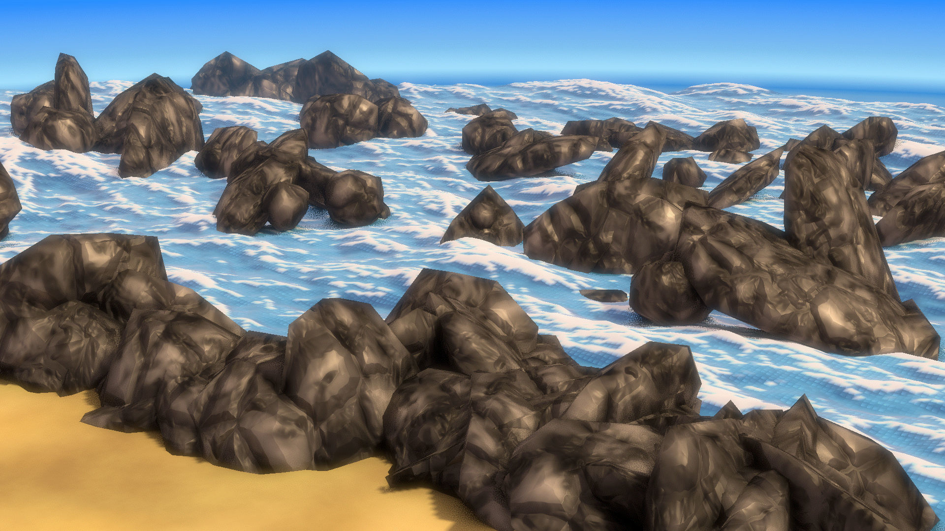 For Anime in Blender - 4 Rock Shaders 3D model_8