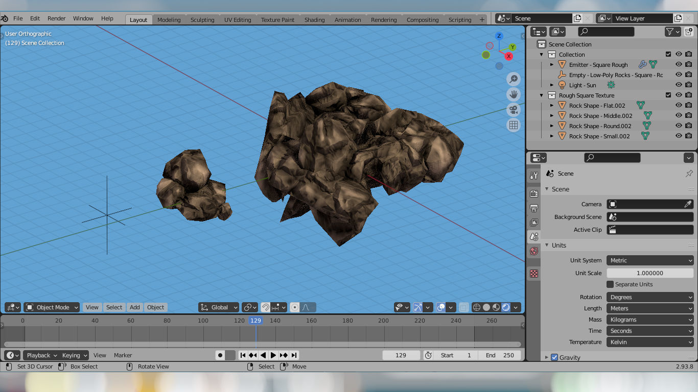 For Anime in Blender - 4 Rock Shaders 3D model_17