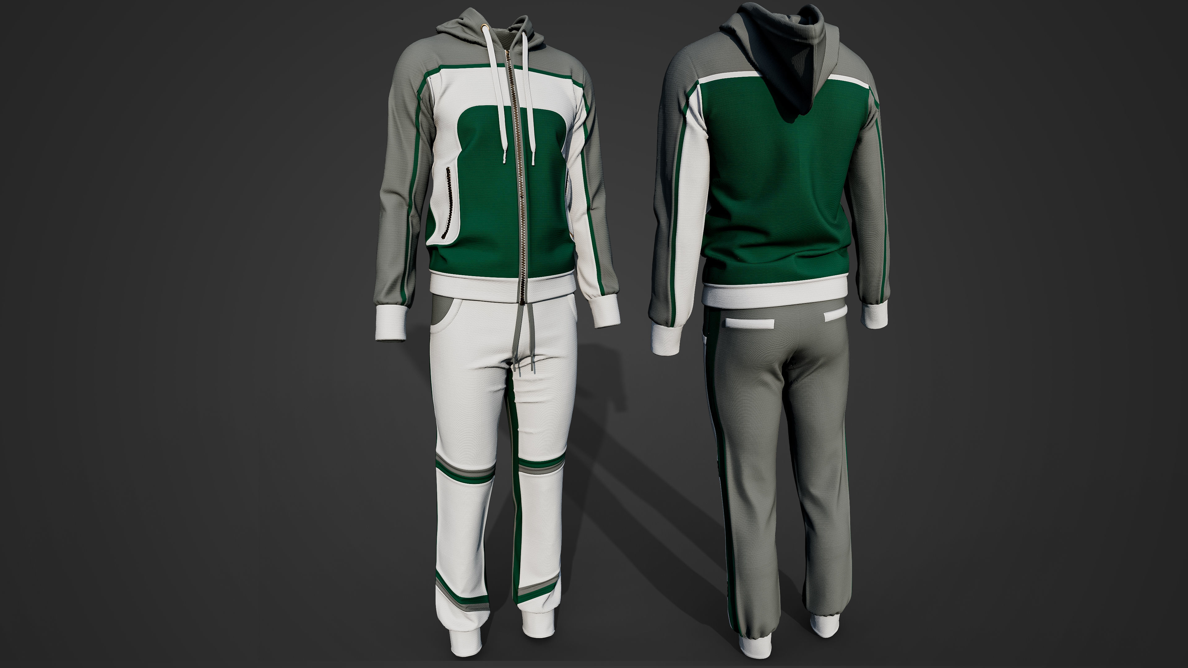 5 Hoodies and Sweatpants  Video Tutorial  CLO OBJ Vol02 3D model_6