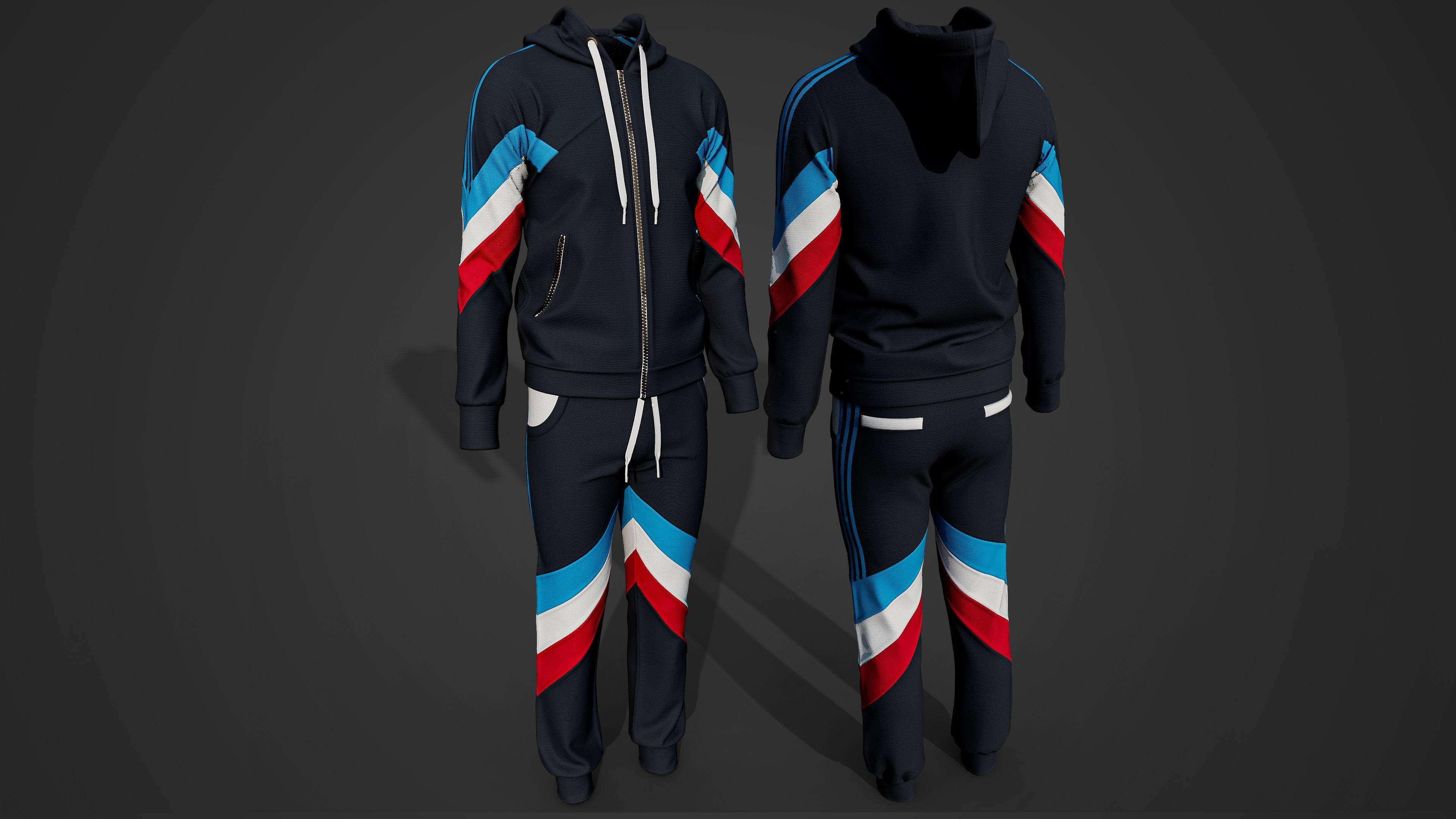 5 Hoodies and Sweatpants  Video Tutorial  CLO OBJ Vol02 3D model_5