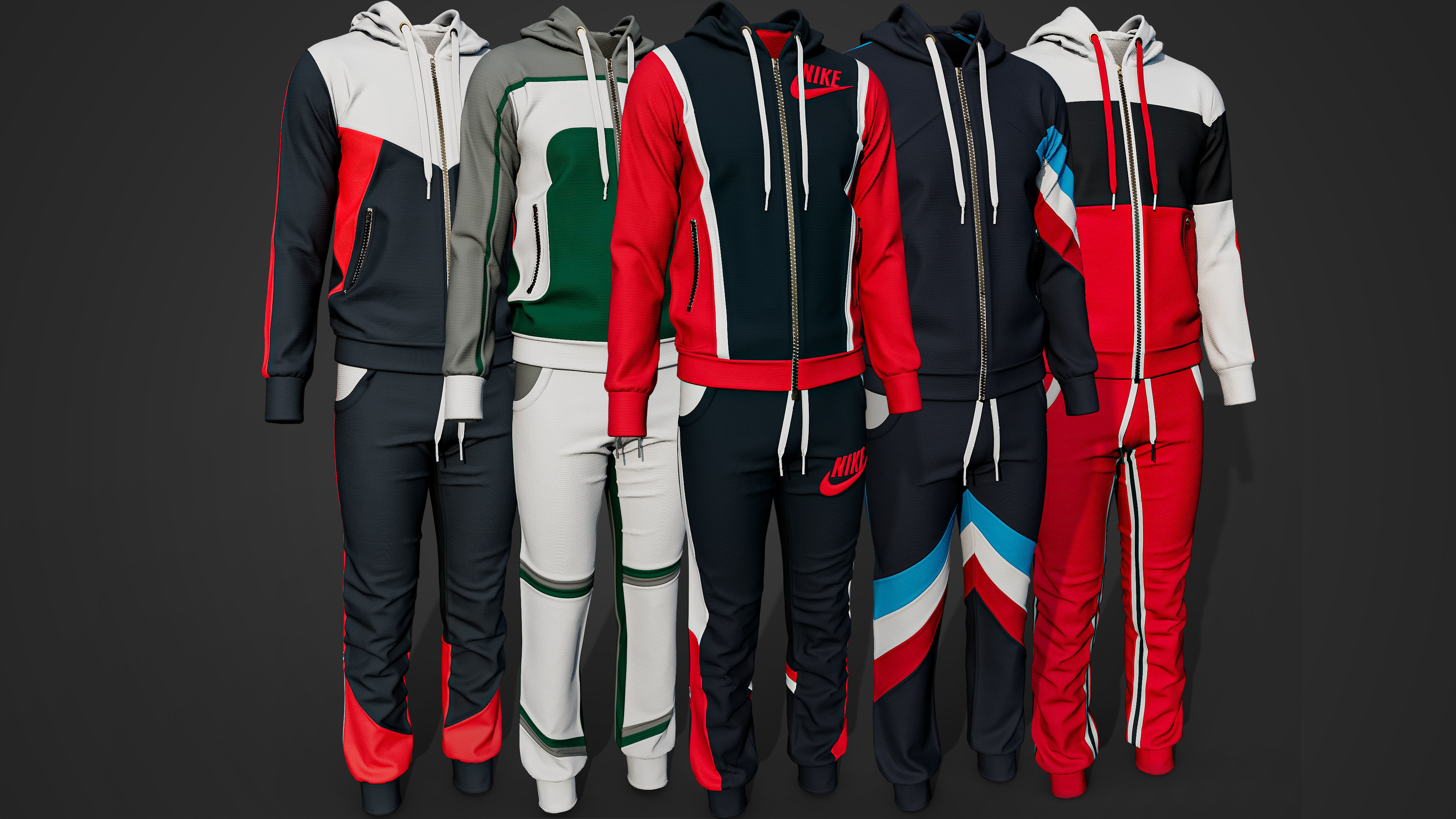 5 Hoodies and Sweatpants  Video Tutorial  CLO OBJ Vol02 3D model_2