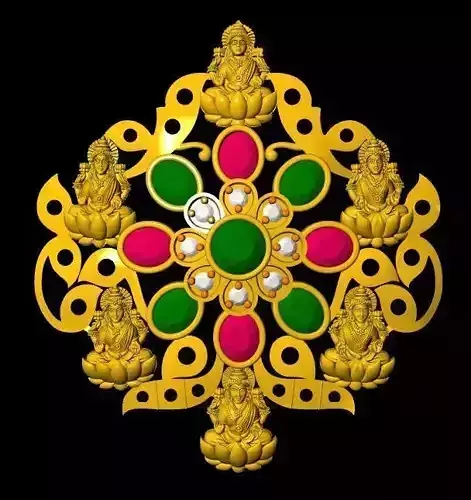 Lakshmi navaratna pendant