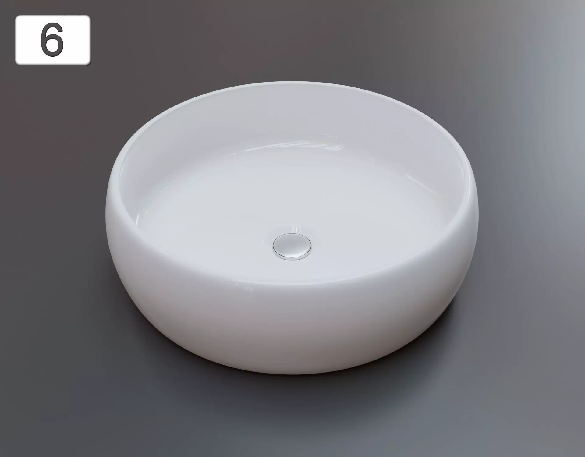 Vessel Sink Number 6 Low-poly 3D model_0