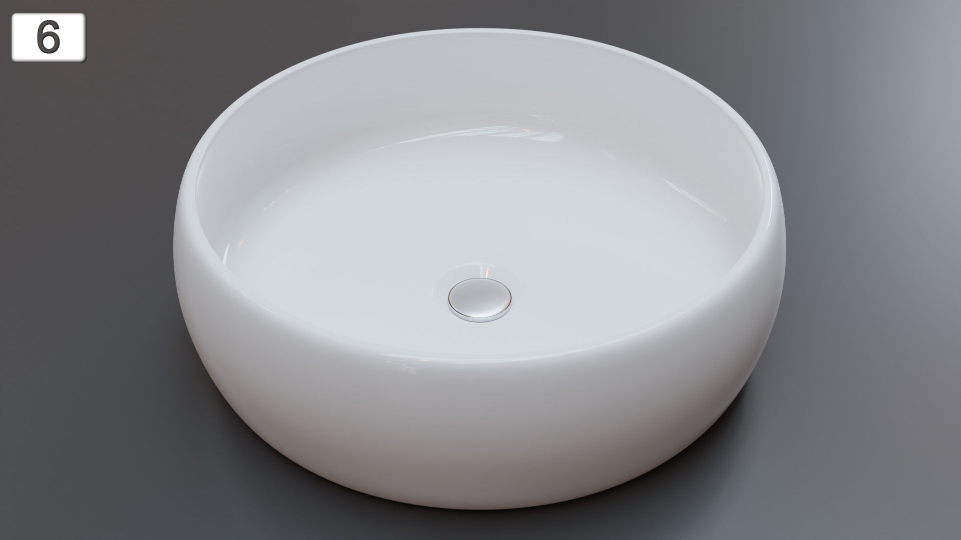 Vessel Sink Number 6 Low-poly 3D model_2