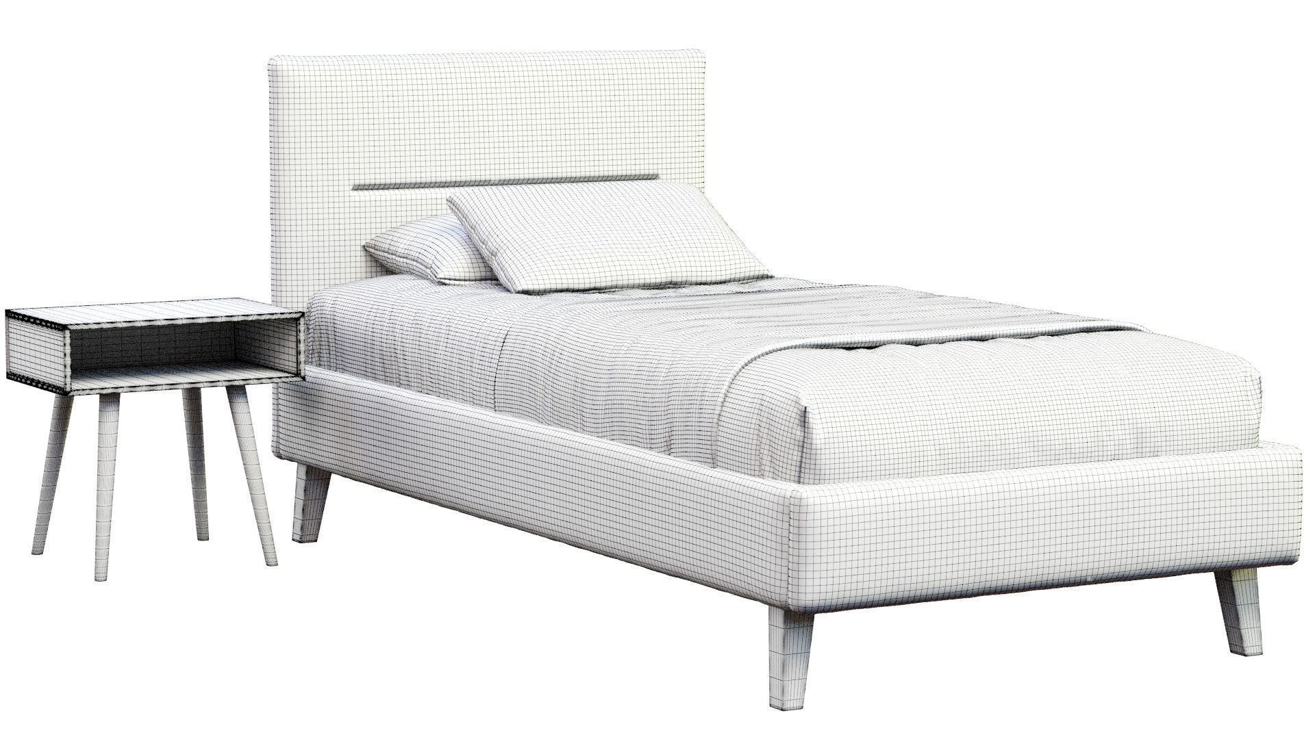 Pail Single Bed  3D model_5