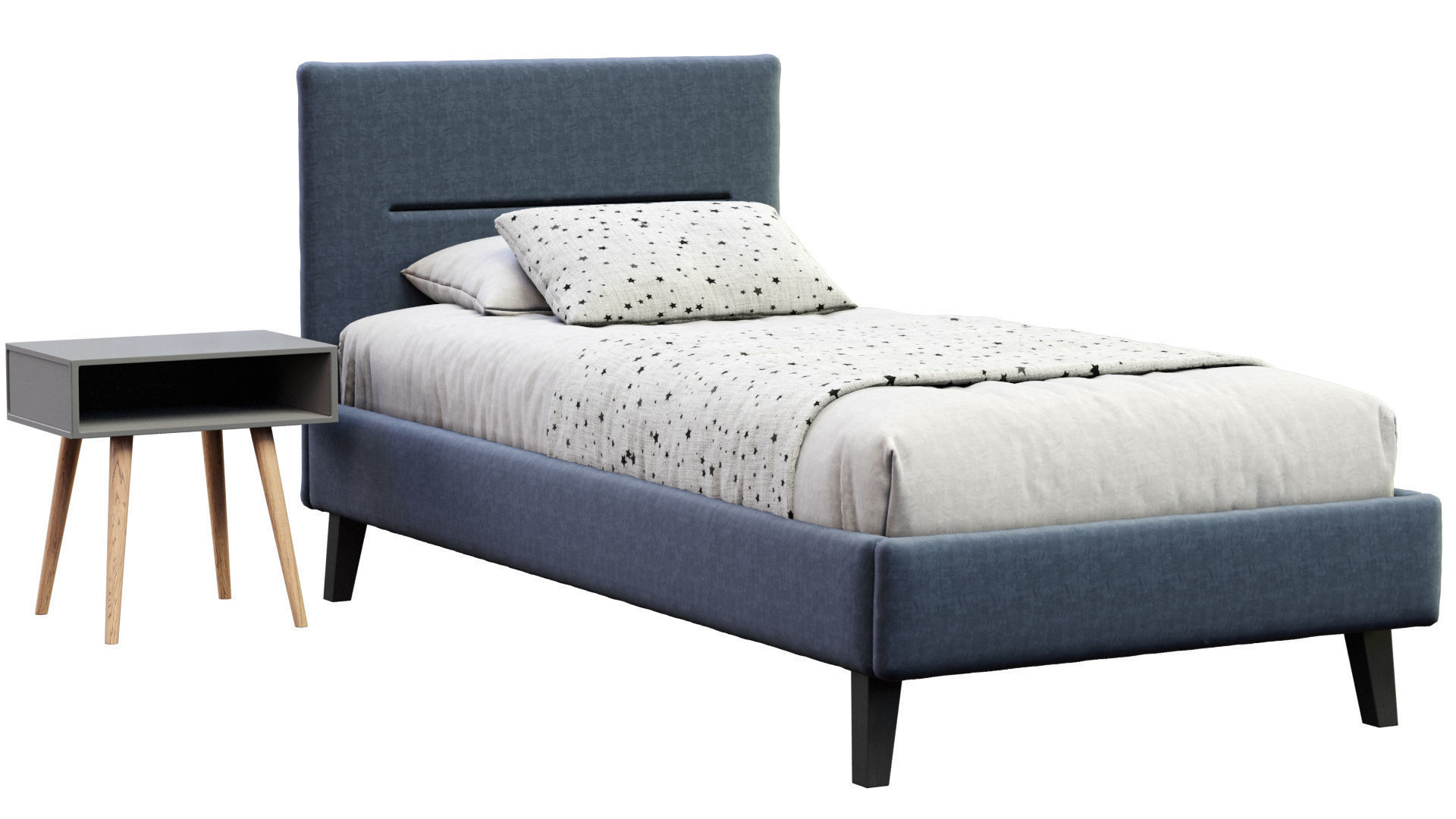 Pail Single Bed  3D model_1