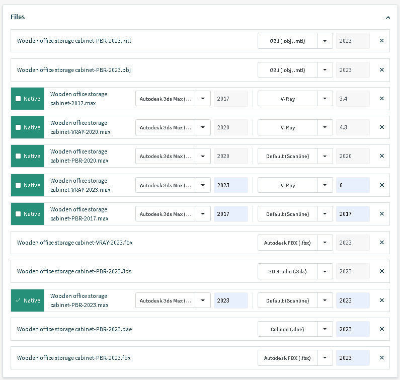 Wooden office storage cabinet 3D model_15