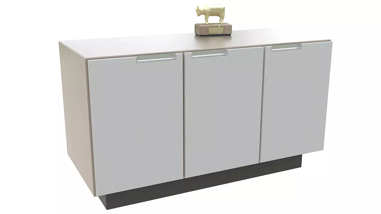 Wooden office storage cabinet 3D model_0