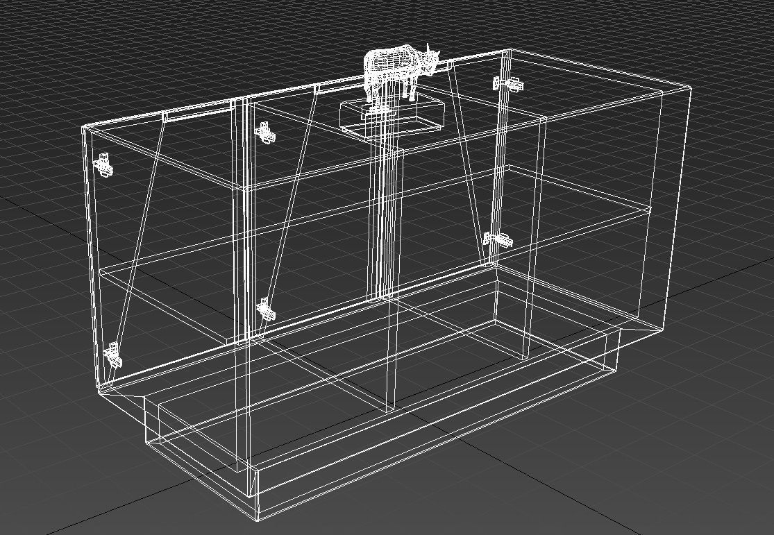 Wooden office storage cabinet 3D model_13