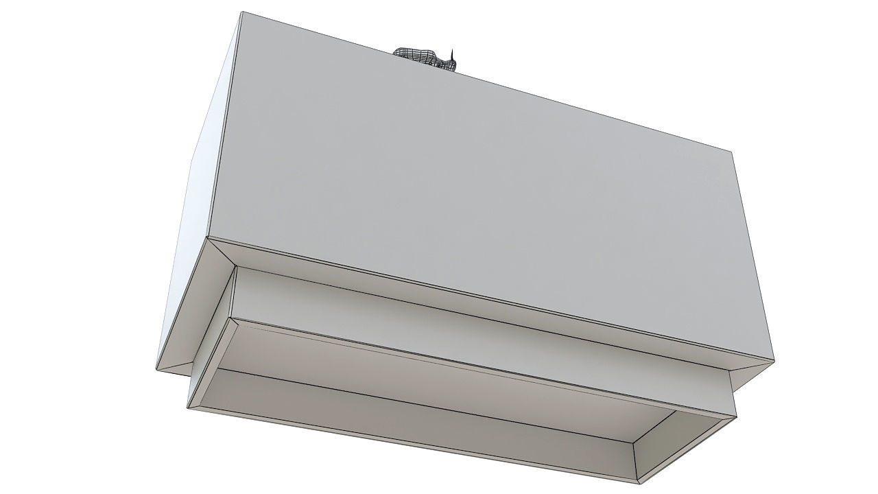 Wooden office storage cabinet 3D model_1