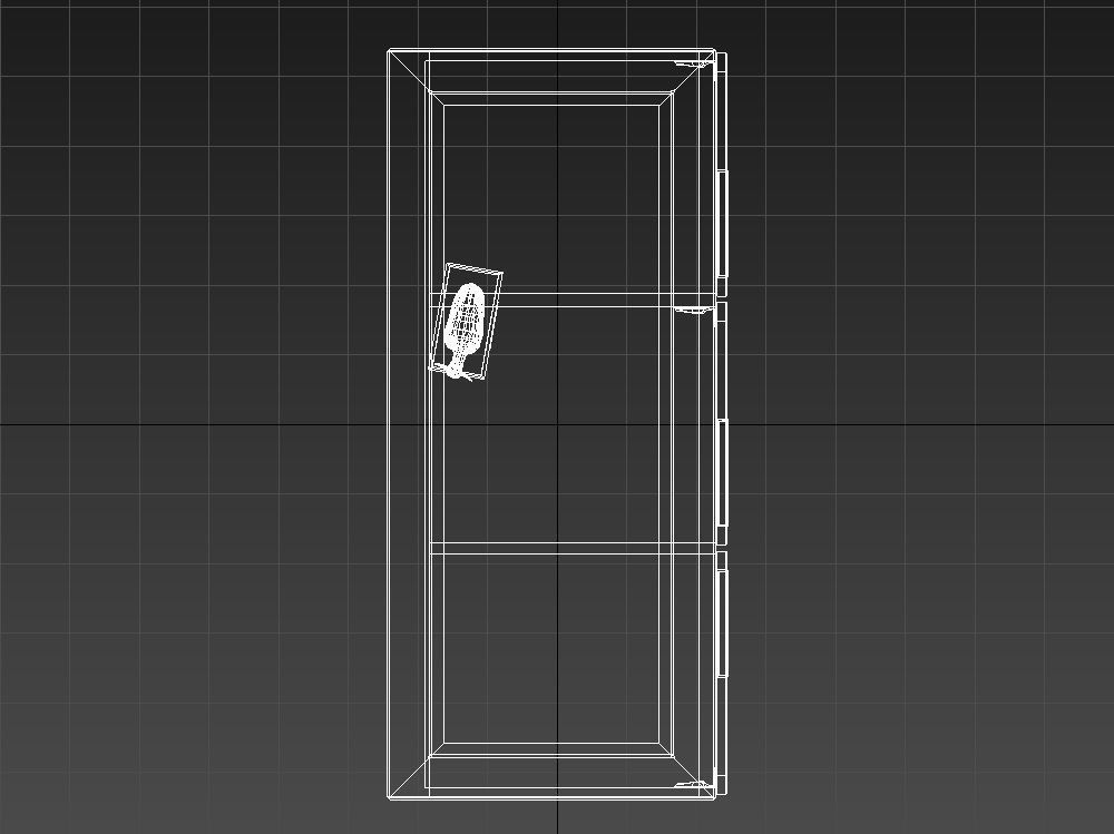 Wooden office storage cabinet 3D model_10