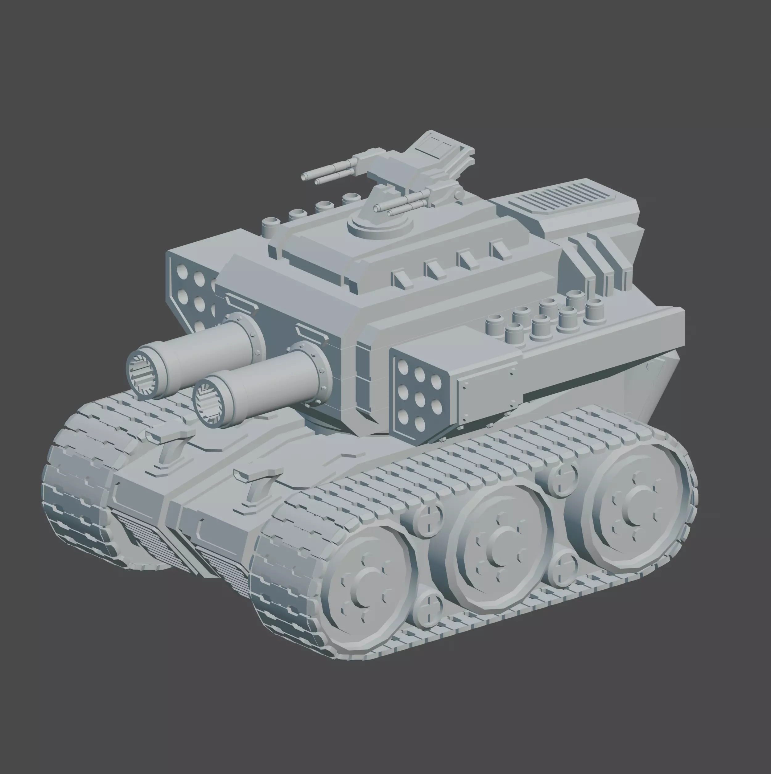 Low Poly Tank 3D model