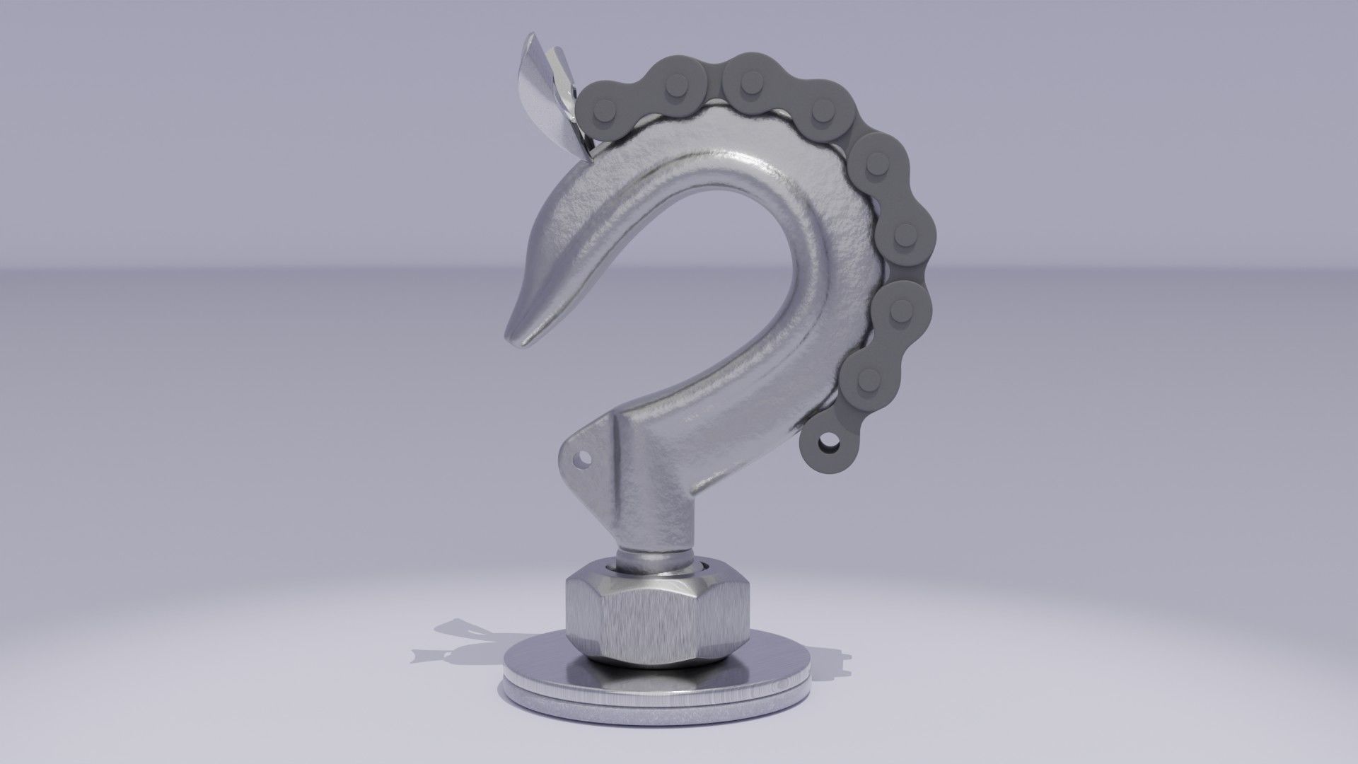 Stylized horse chess figure Low-poly 3D model_18