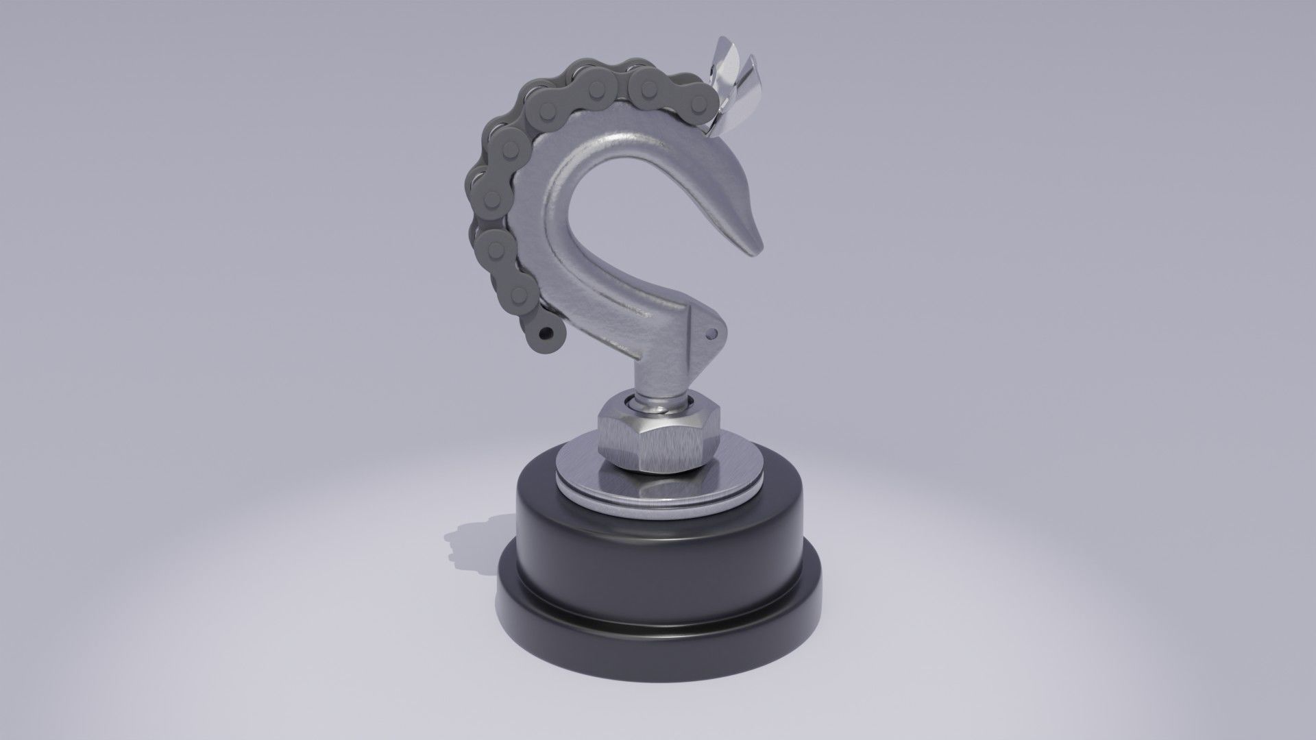 Stylized horse chess figure Low-poly 3D model_4