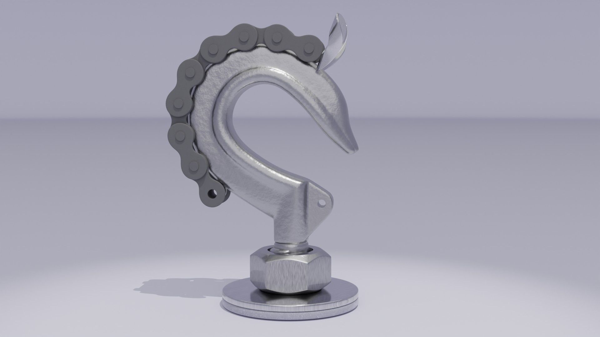 Stylized horse chess figure Low-poly 3D model_13