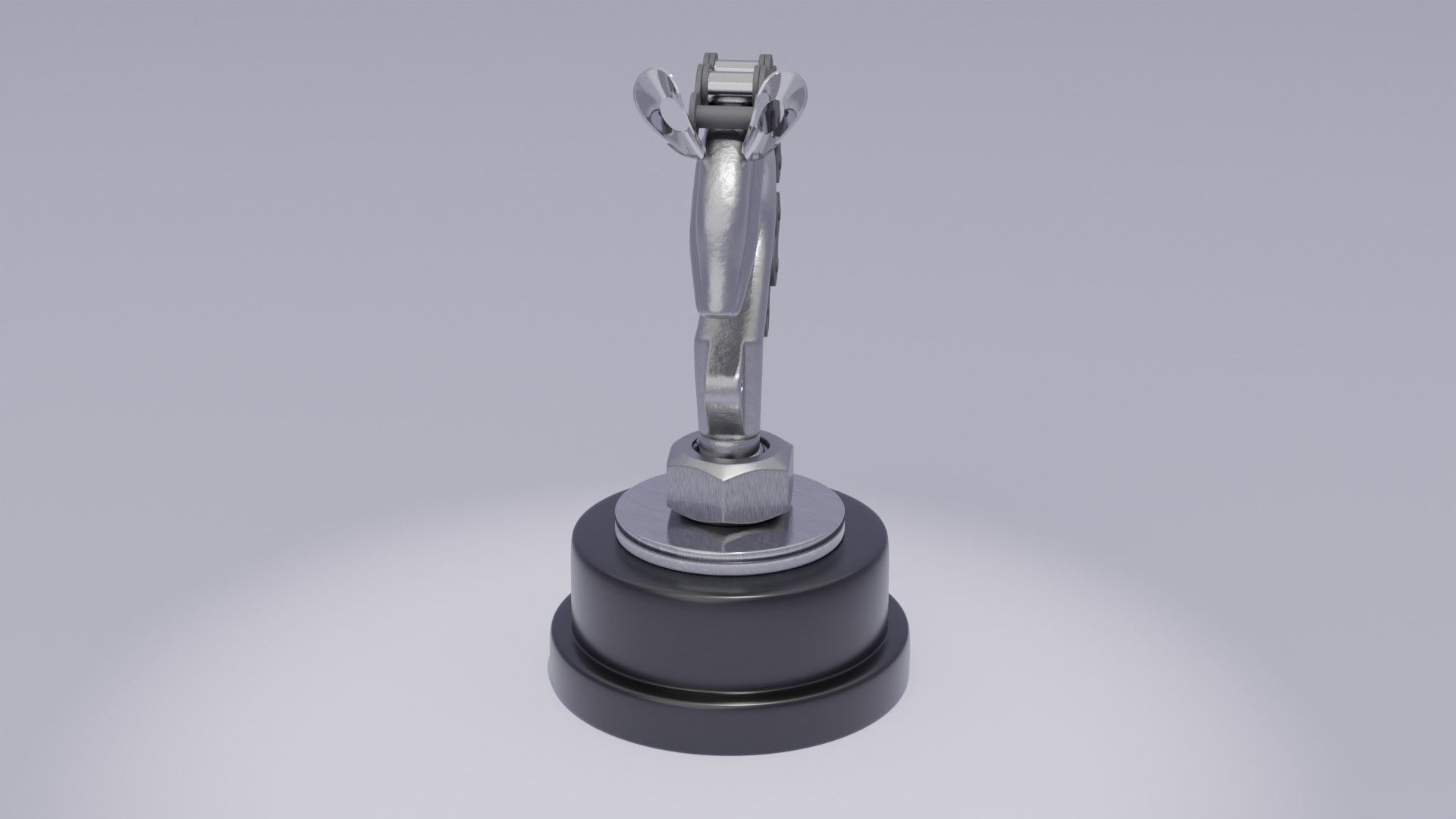 Stylized horse chess figure Low-poly 3D model_1