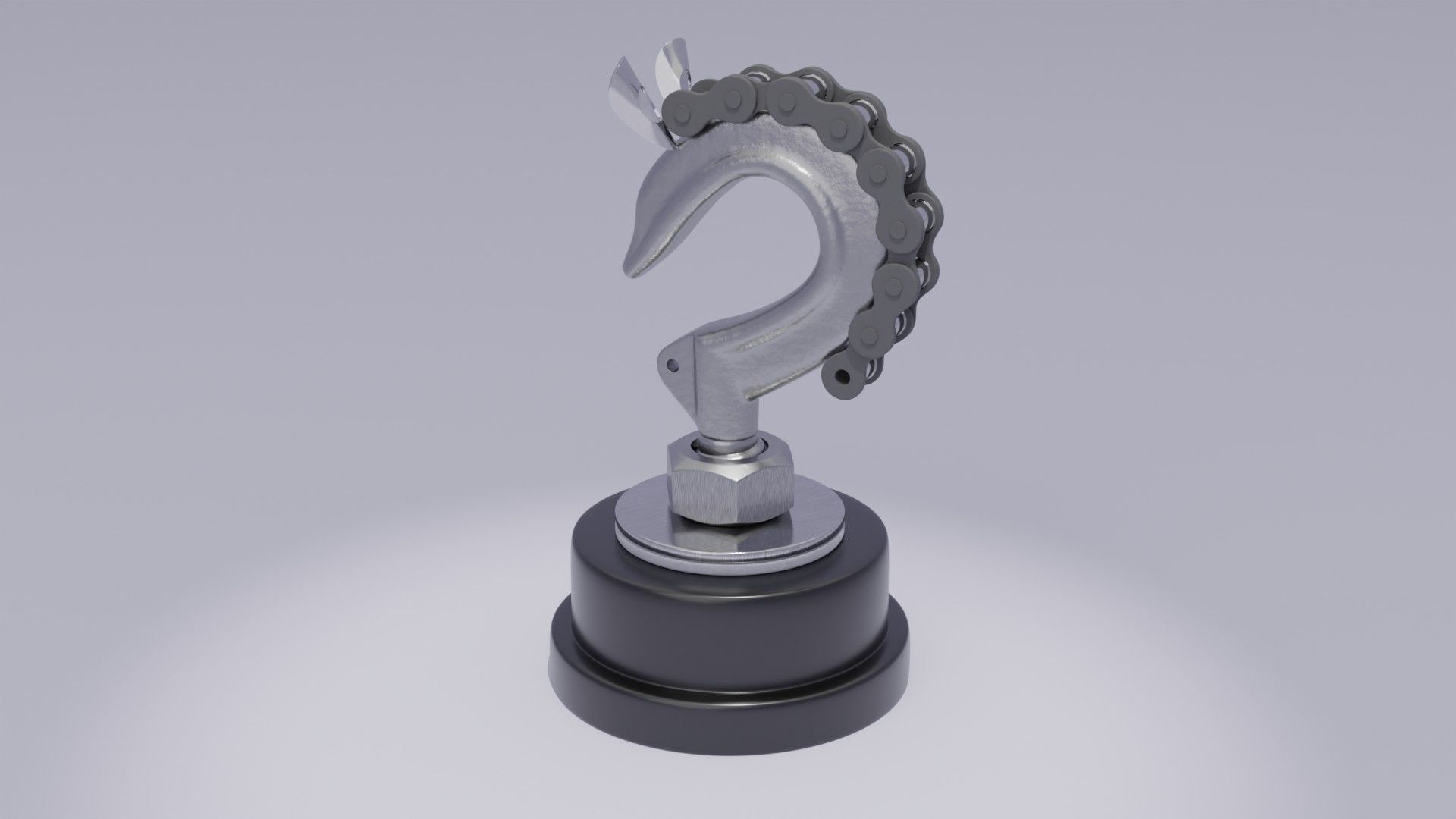 Stylized horse chess figure Low-poly 3D model_8