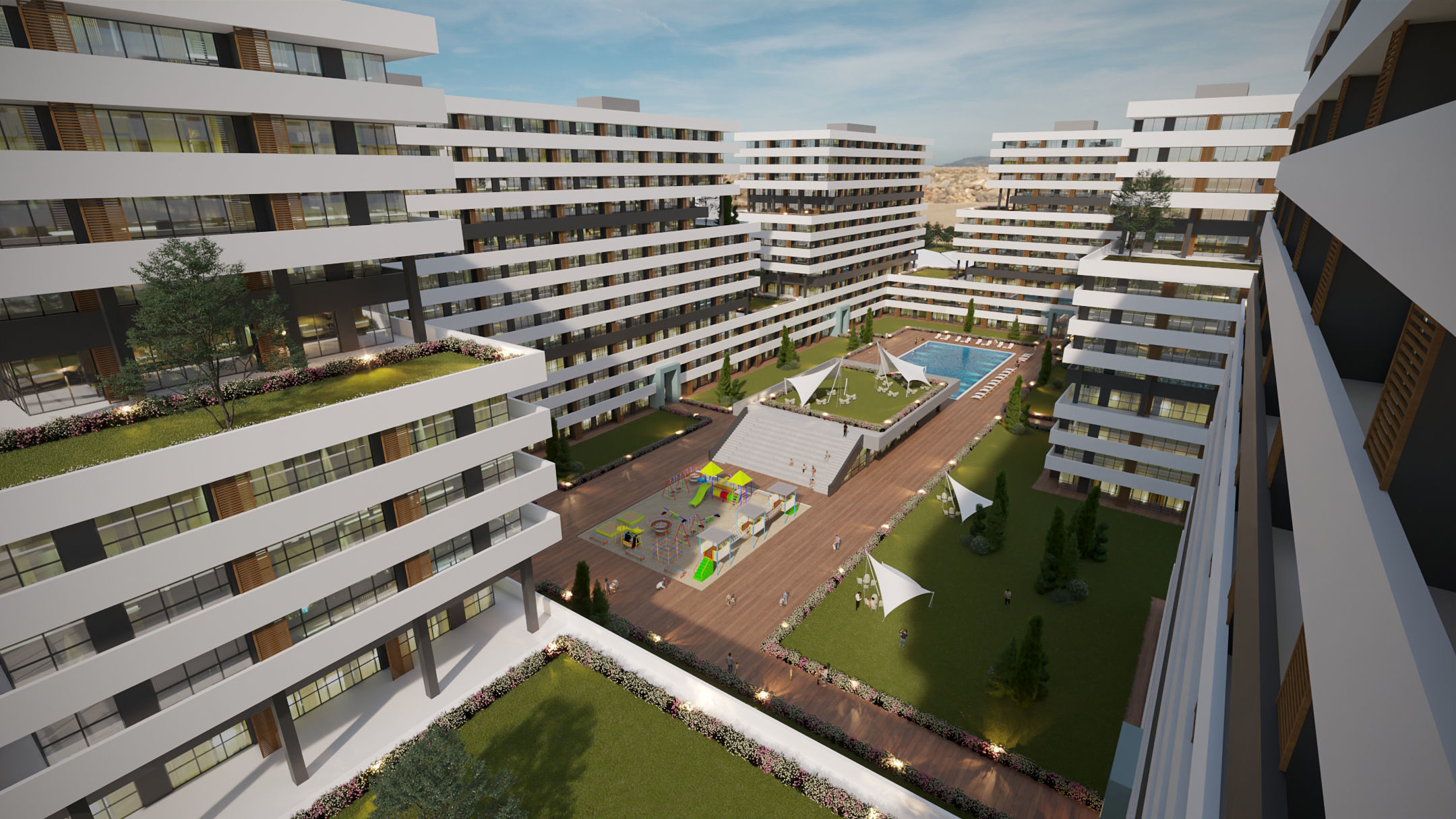 Complex Building  3D model_3