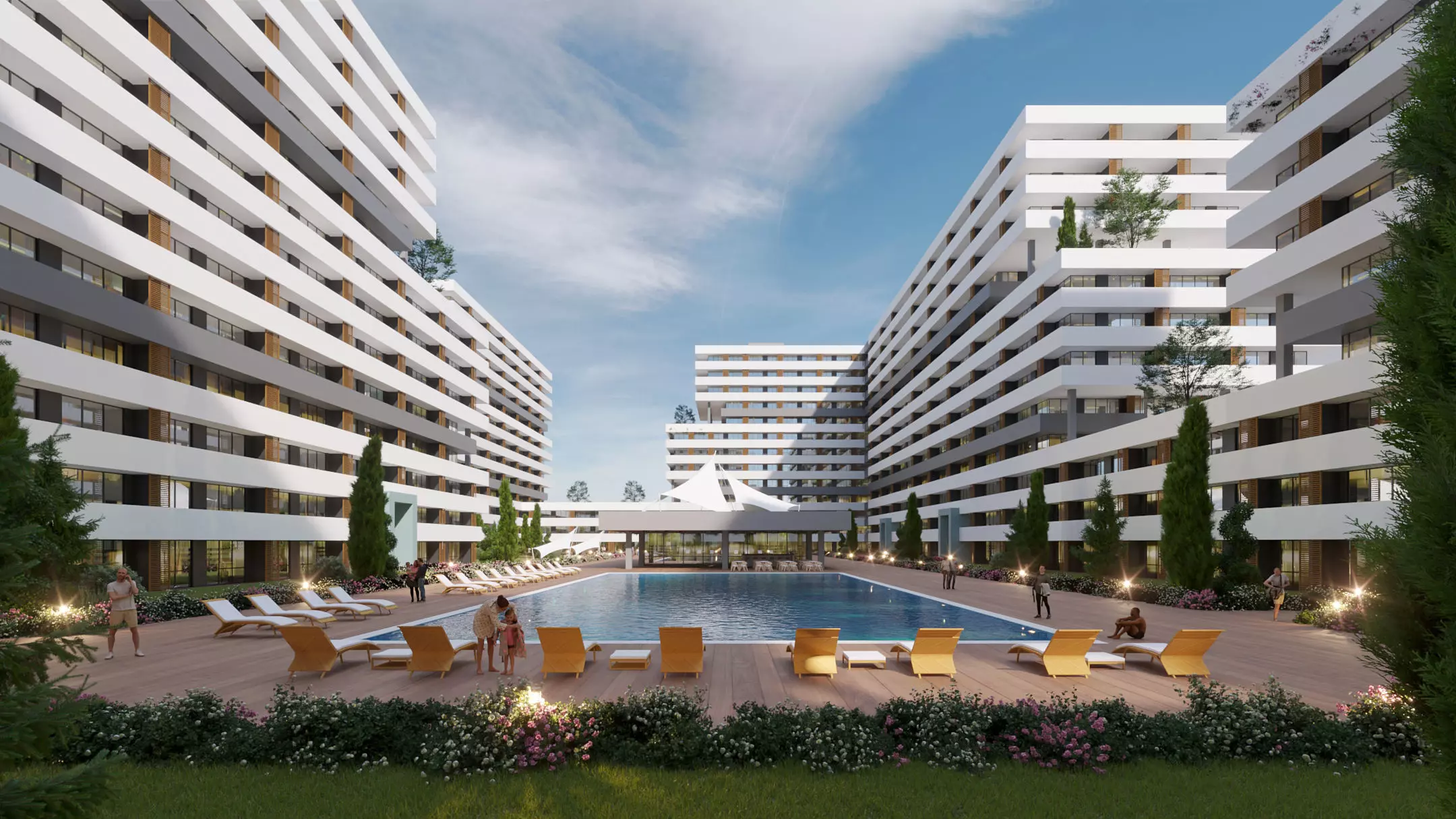 Complex Building  3D model_0