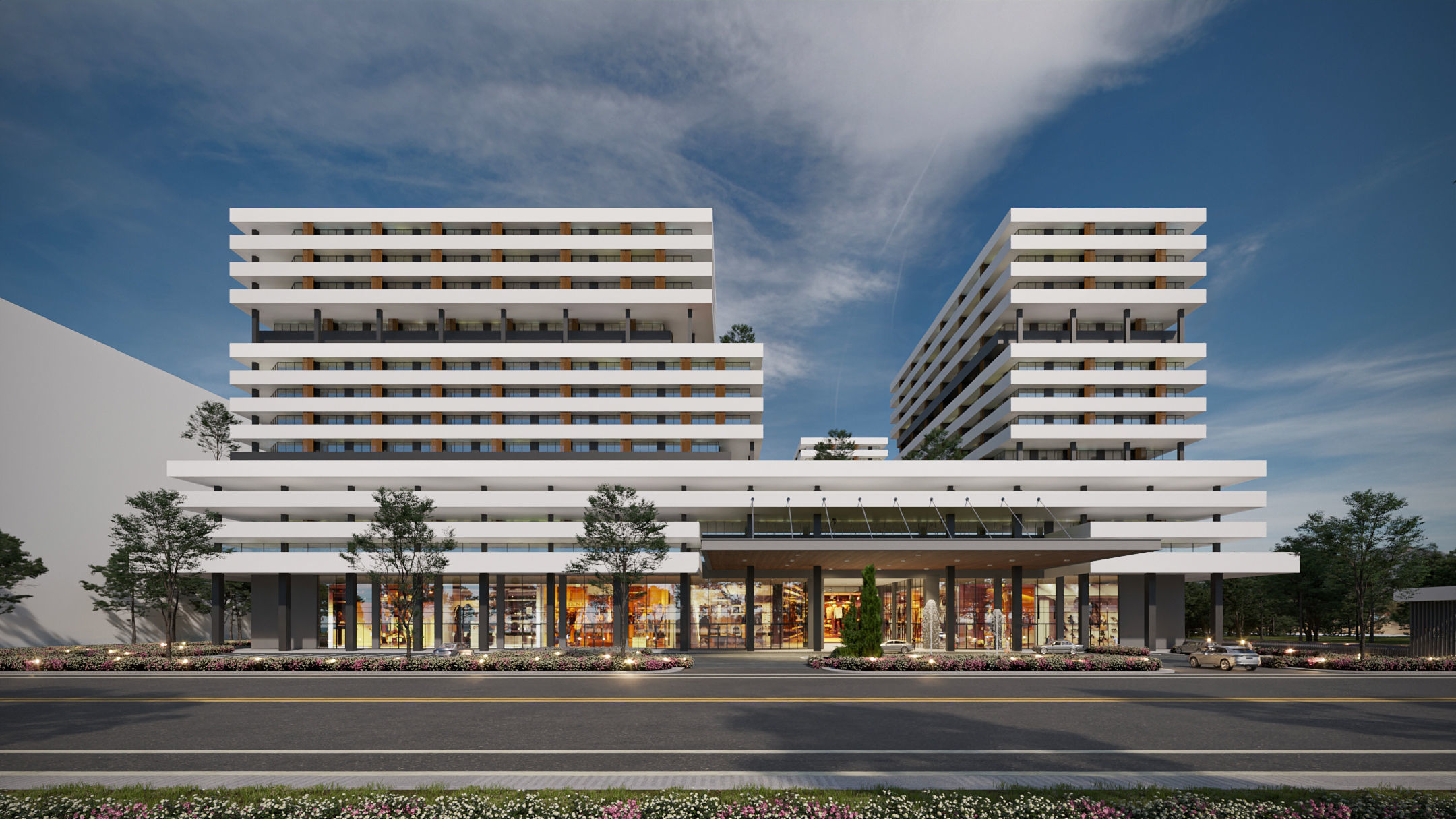 Complex Building  3D model_2