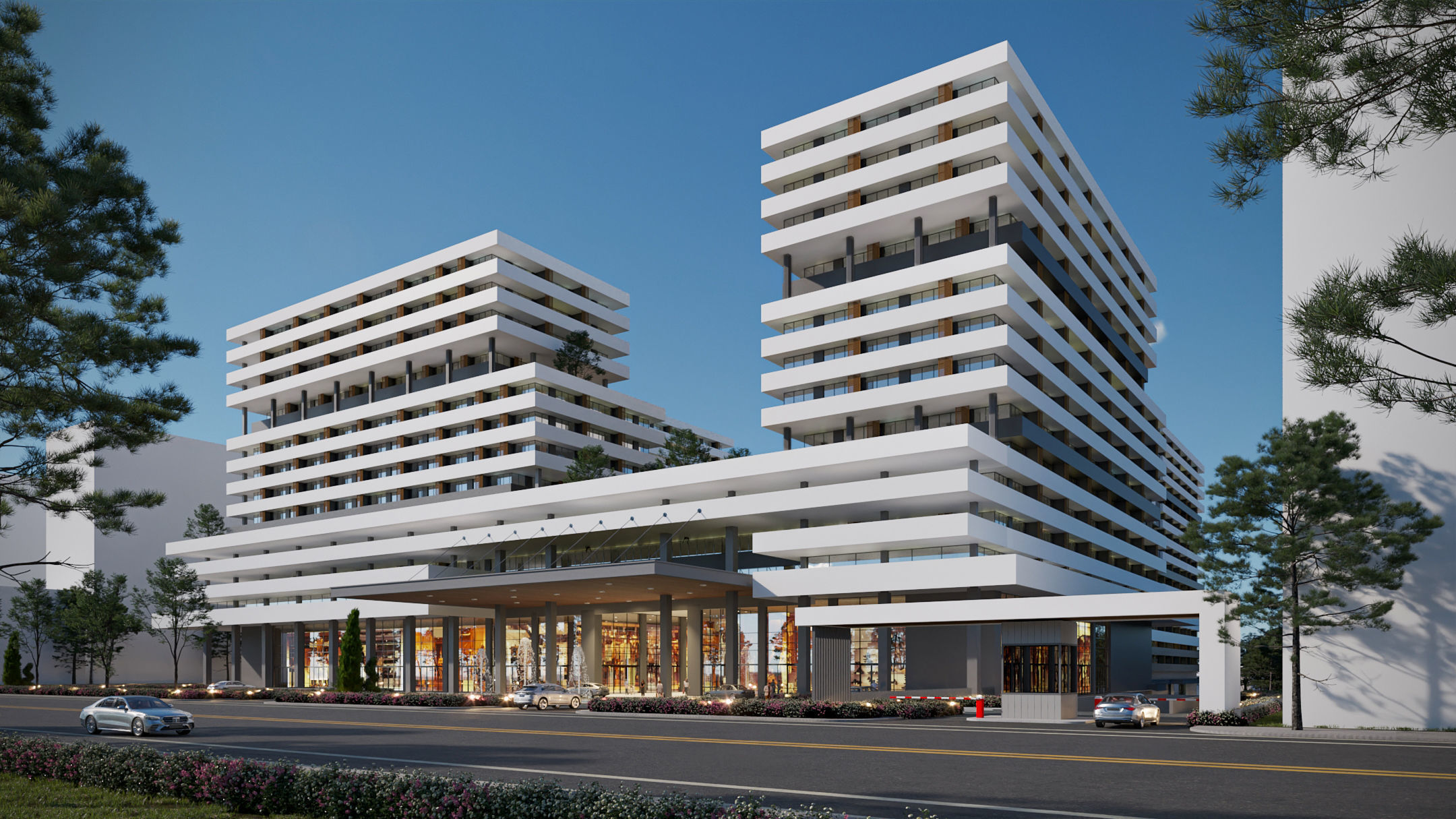 Complex Building  3D model_1