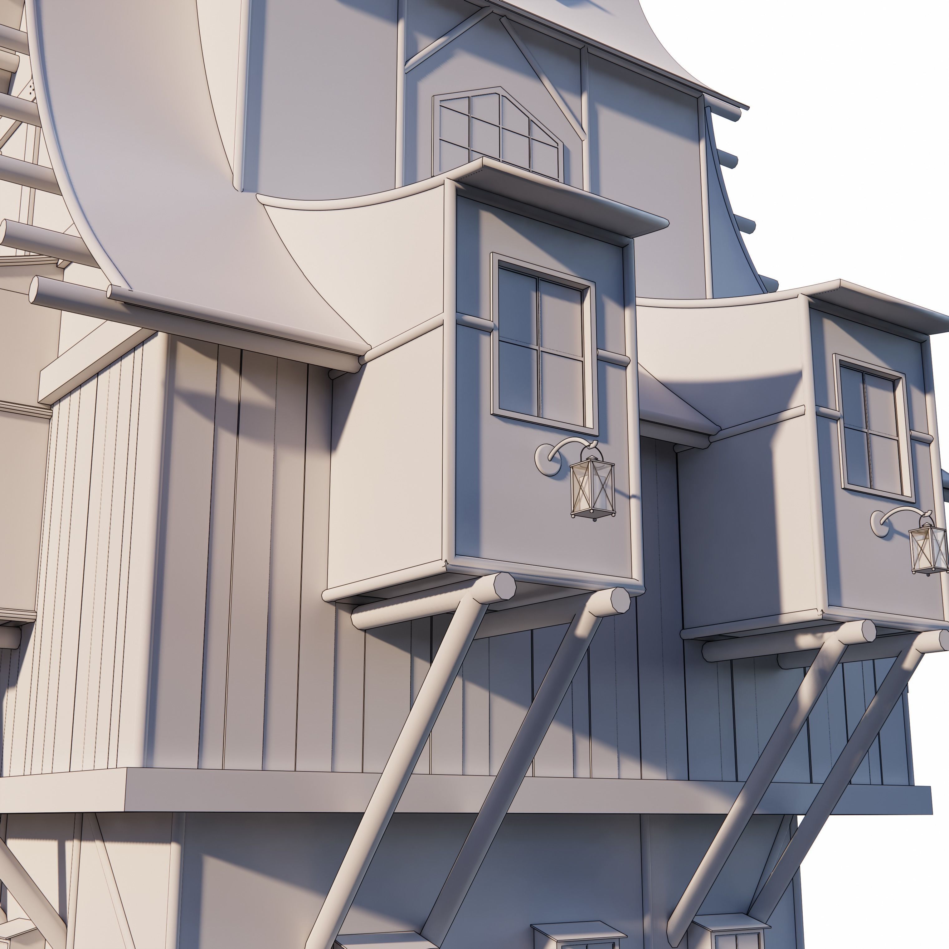 House fantasy Low-poly 3D model_3