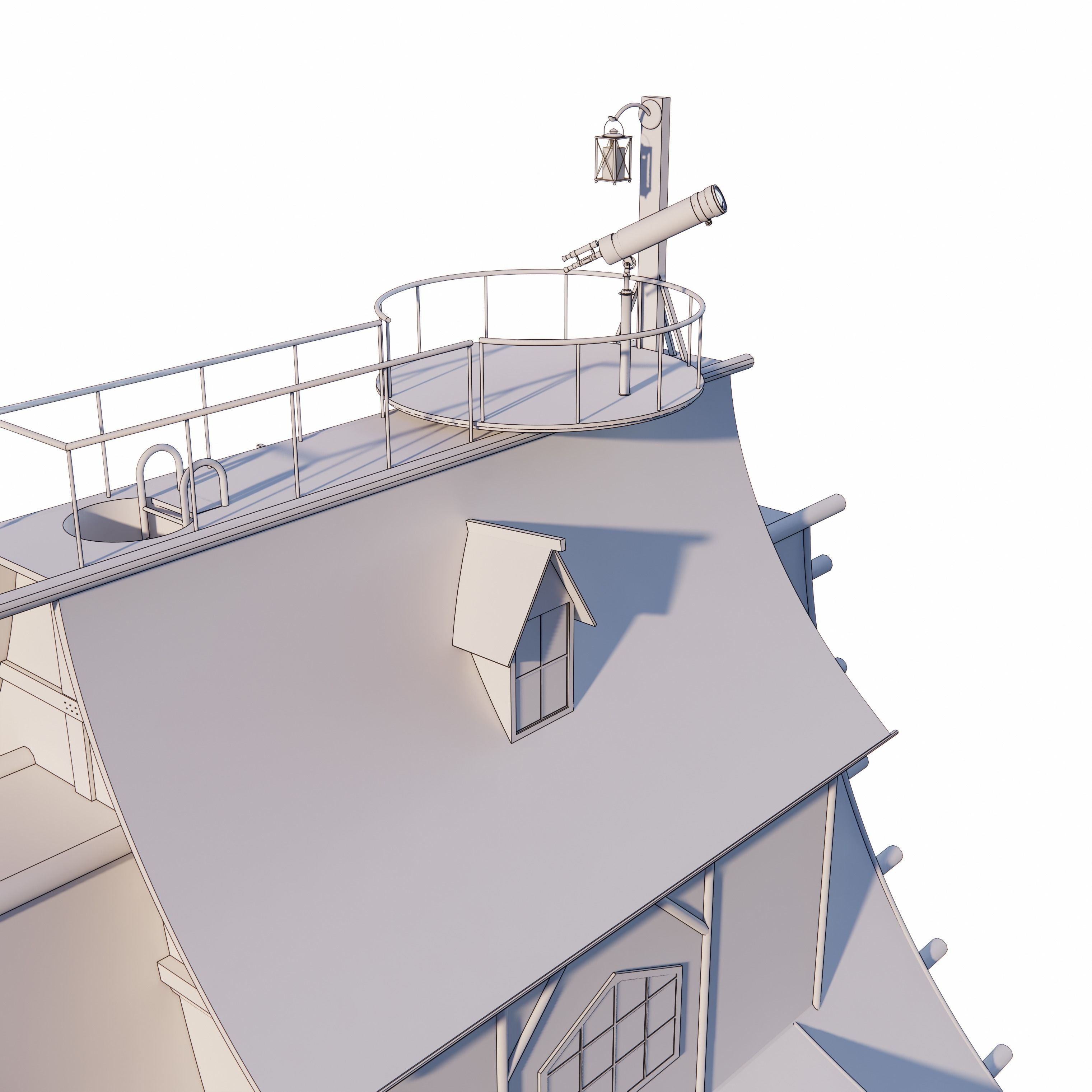 House fantasy Low-poly 3D model_4