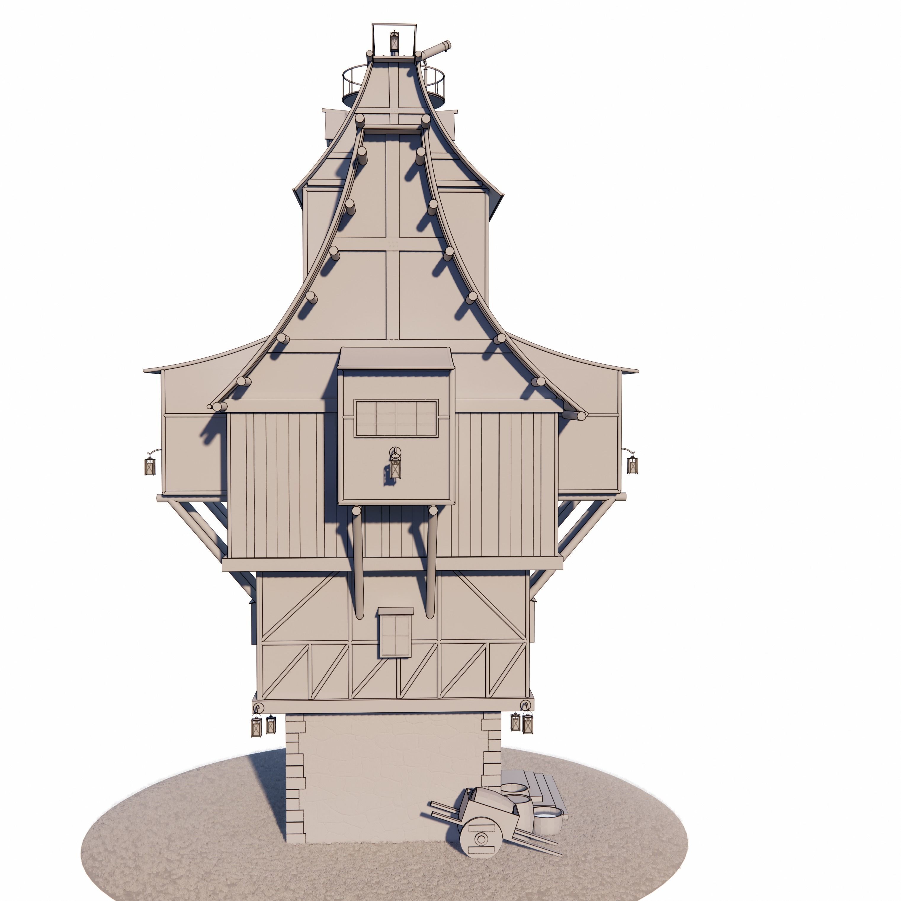 House fantasy Low-poly 3D model_5