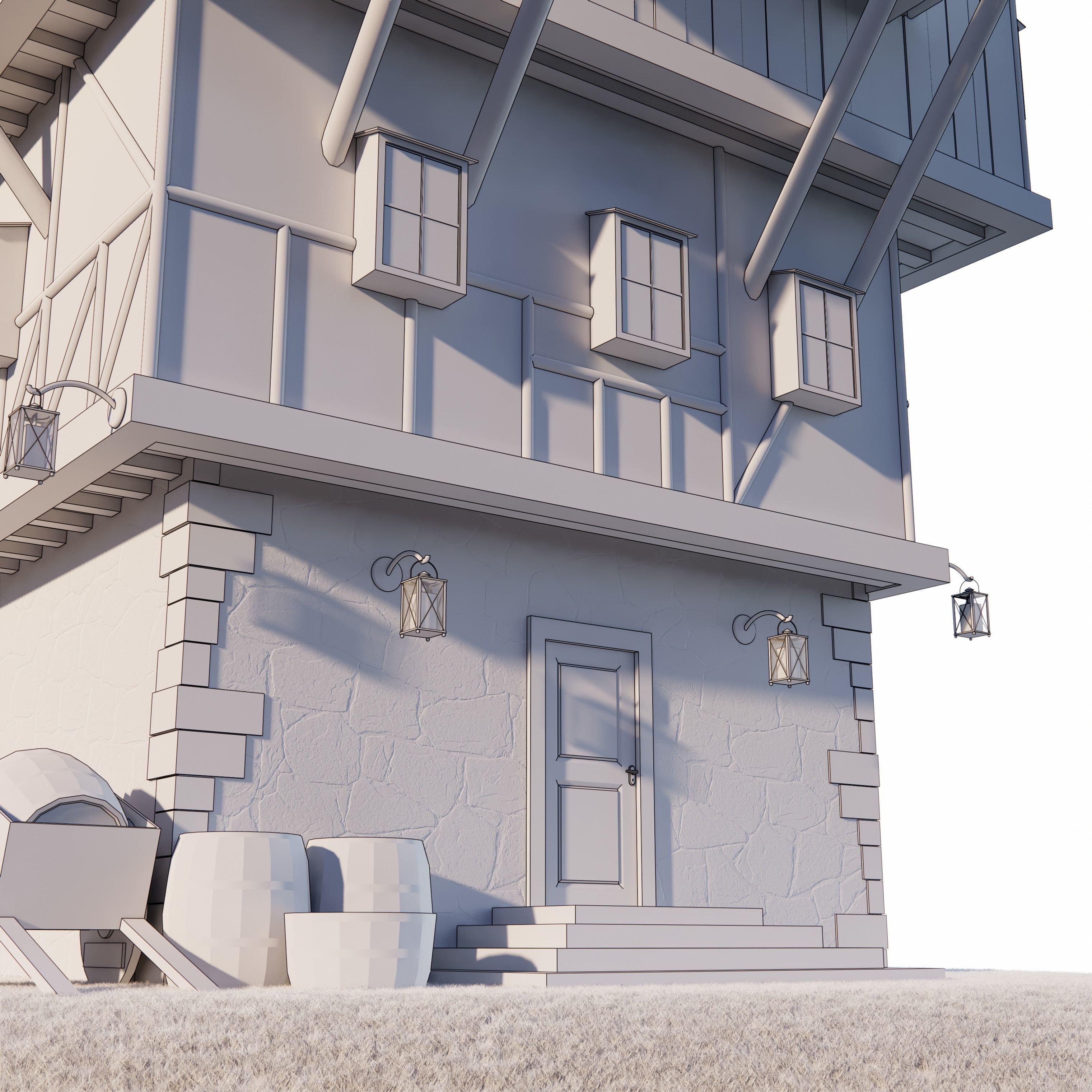 House fantasy Low-poly 3D model_2